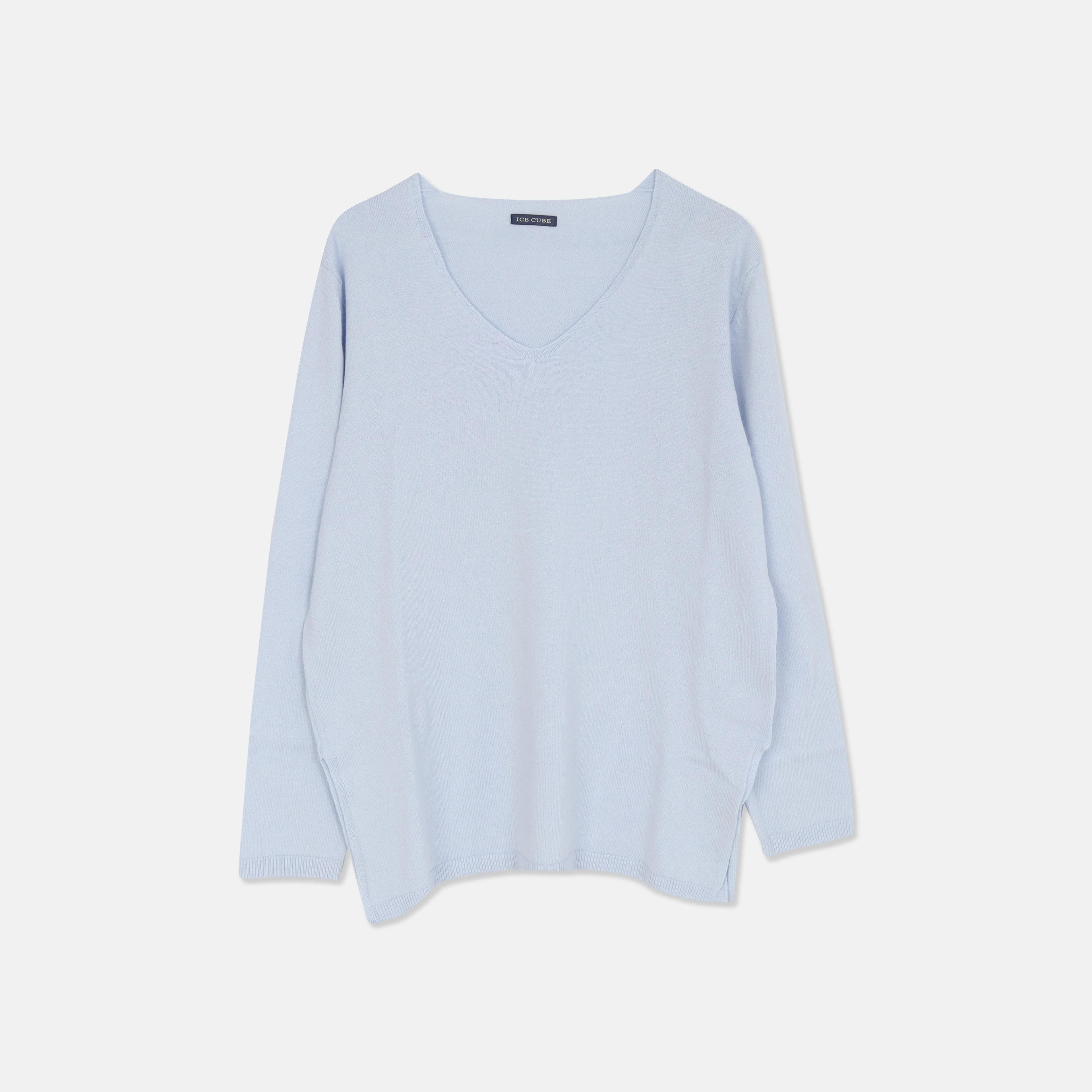 SOFT KNIT V-NECK SWEATER Thumbnail 1