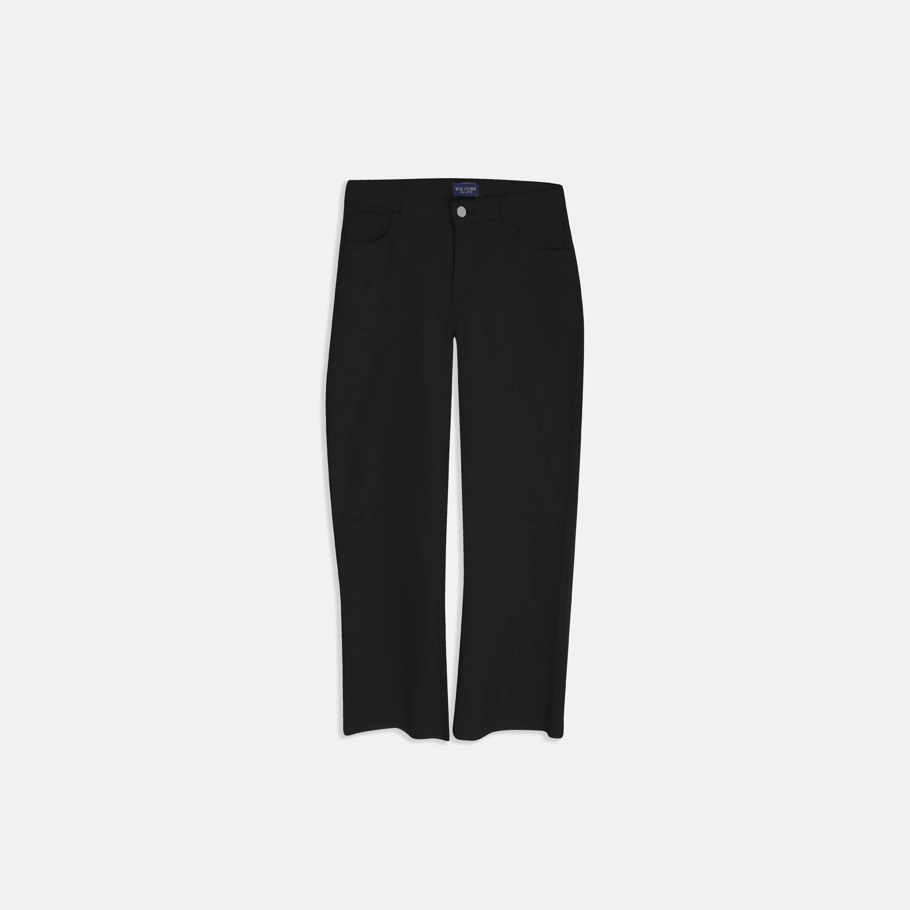 Women's Cotton Linen Spandex Blend Straight Leg Pants Thumbnail 1