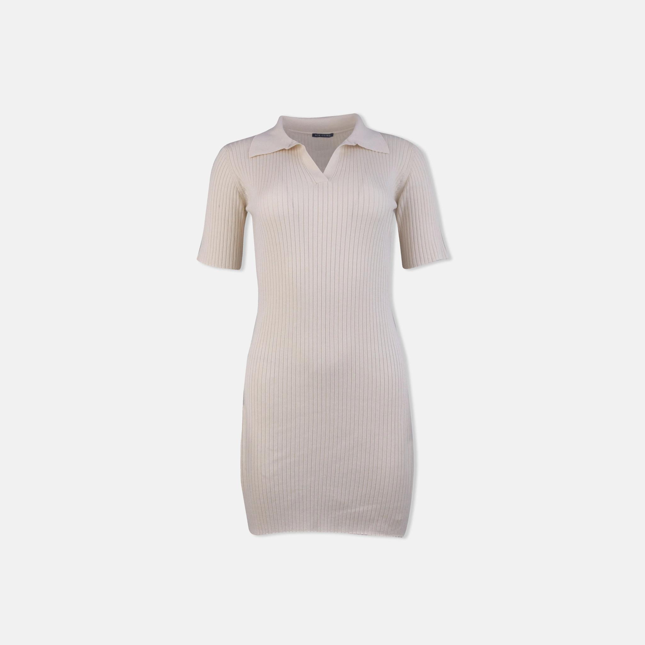 omen's Beige/Grey/Black Polo Dress alternative product image
