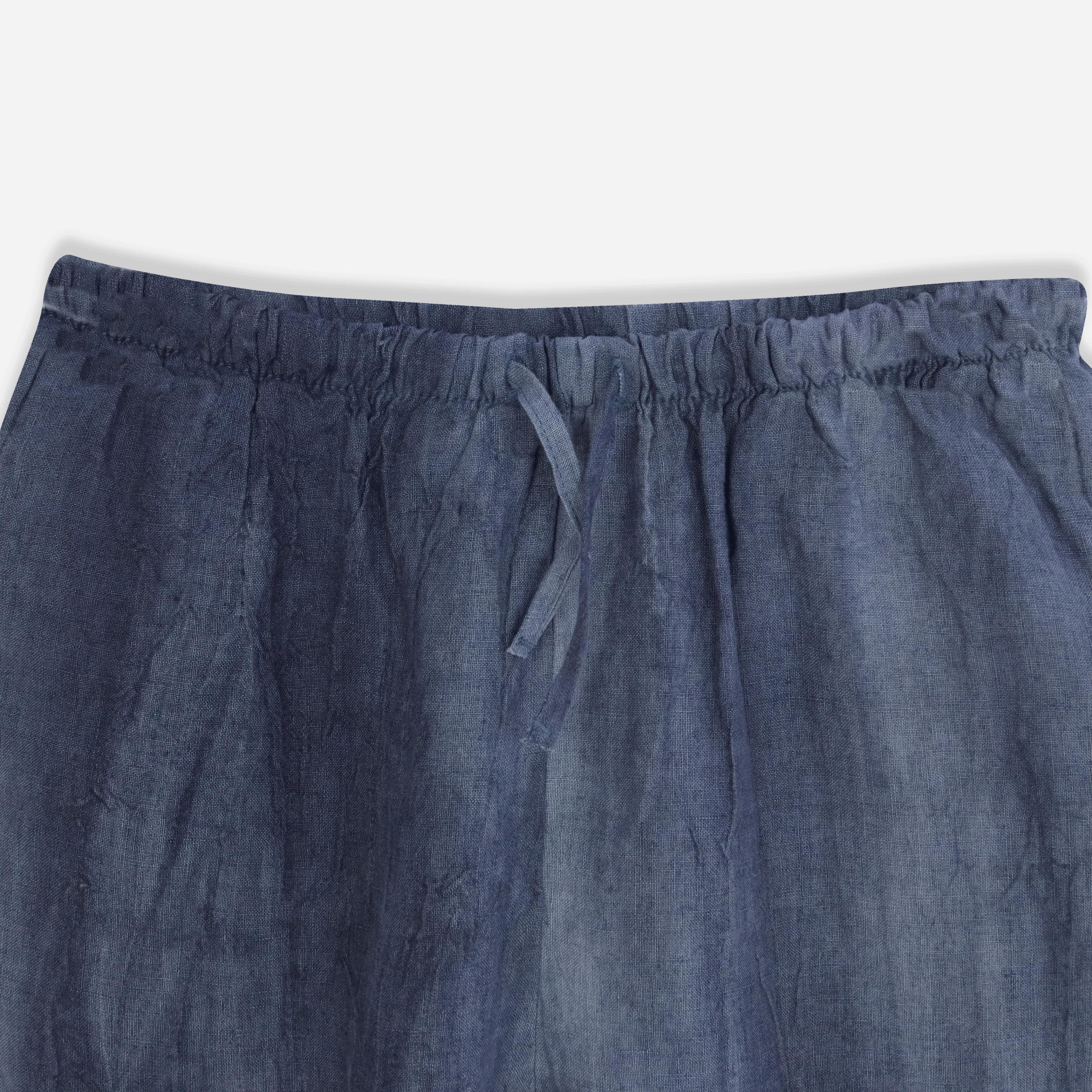 Women's Summer Linen Drawstring Trousers Thumbnail 2