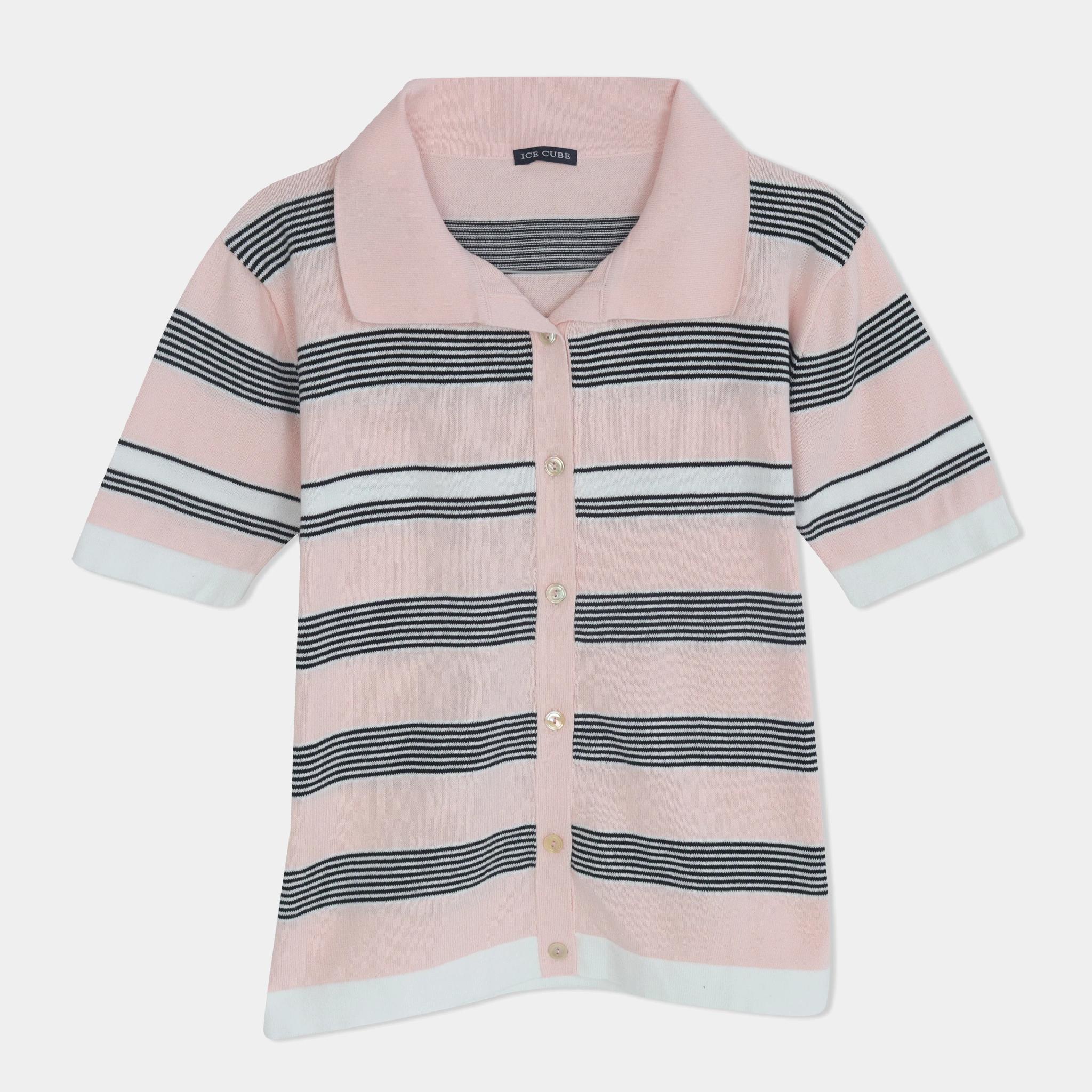 Women's striped knitted shirt alternative product image