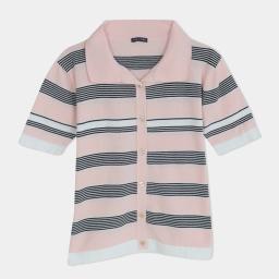 Women's striped knitted shirt Thumbnail 1