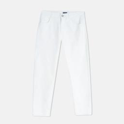 Men's White Stretch Cotton Pants Thumbnail 1