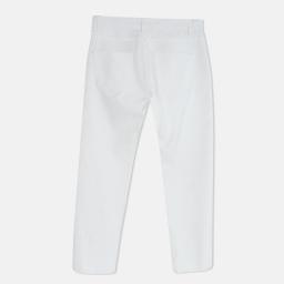 Men's White Stretch Cotton Pants Thumbnail 3