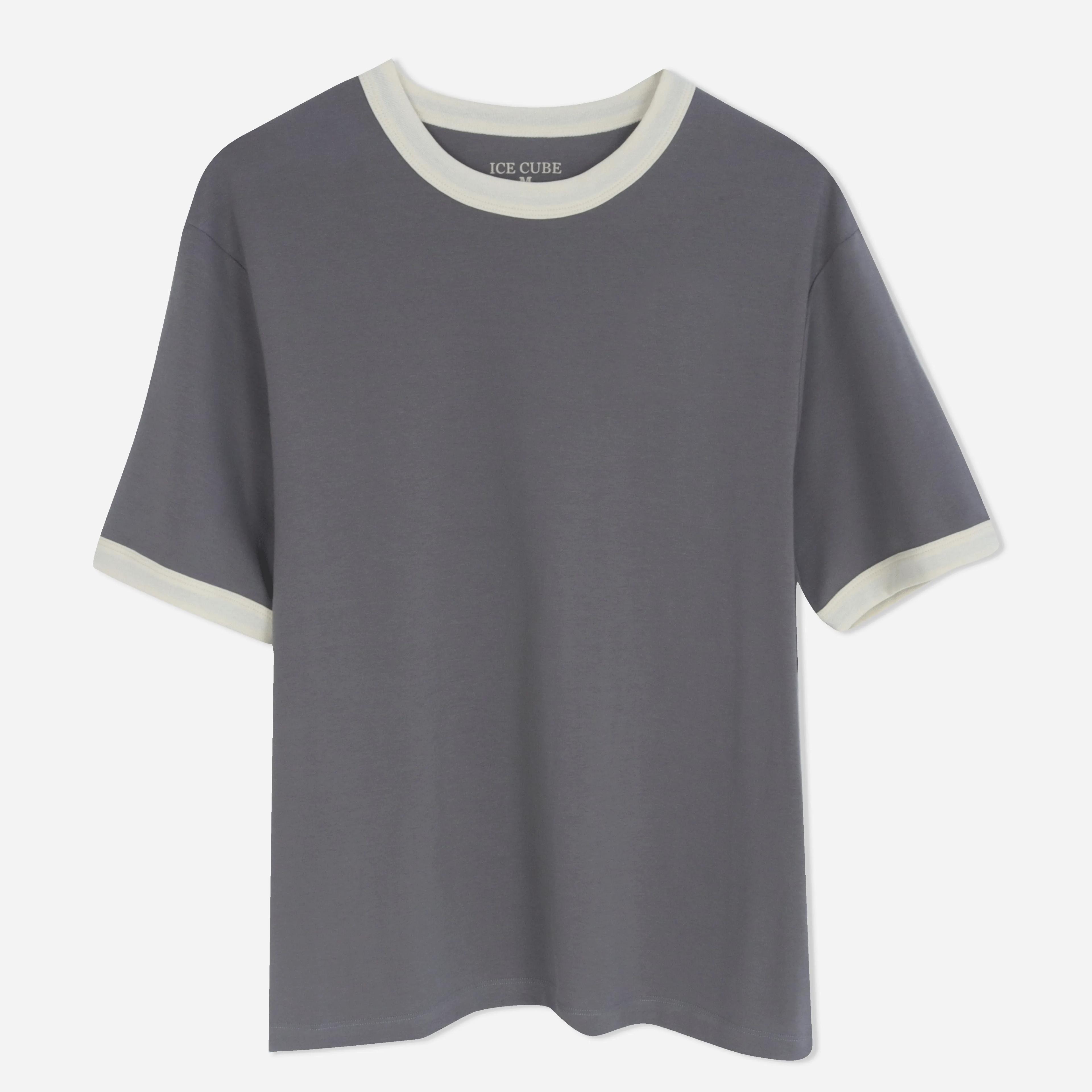 تي شيرت رجالي بياقة متباينة Thumbnail 1