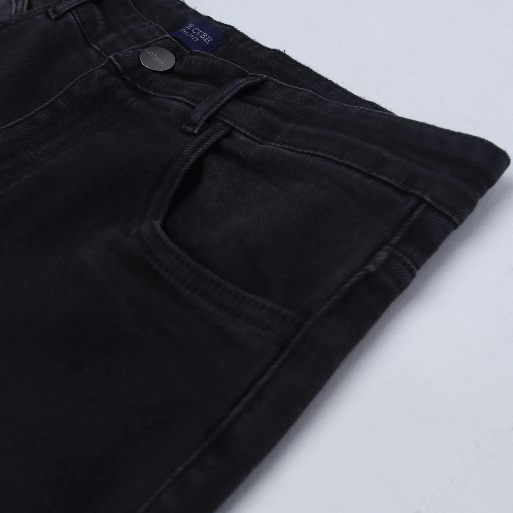 Men Basic Black Jeans image preview 3