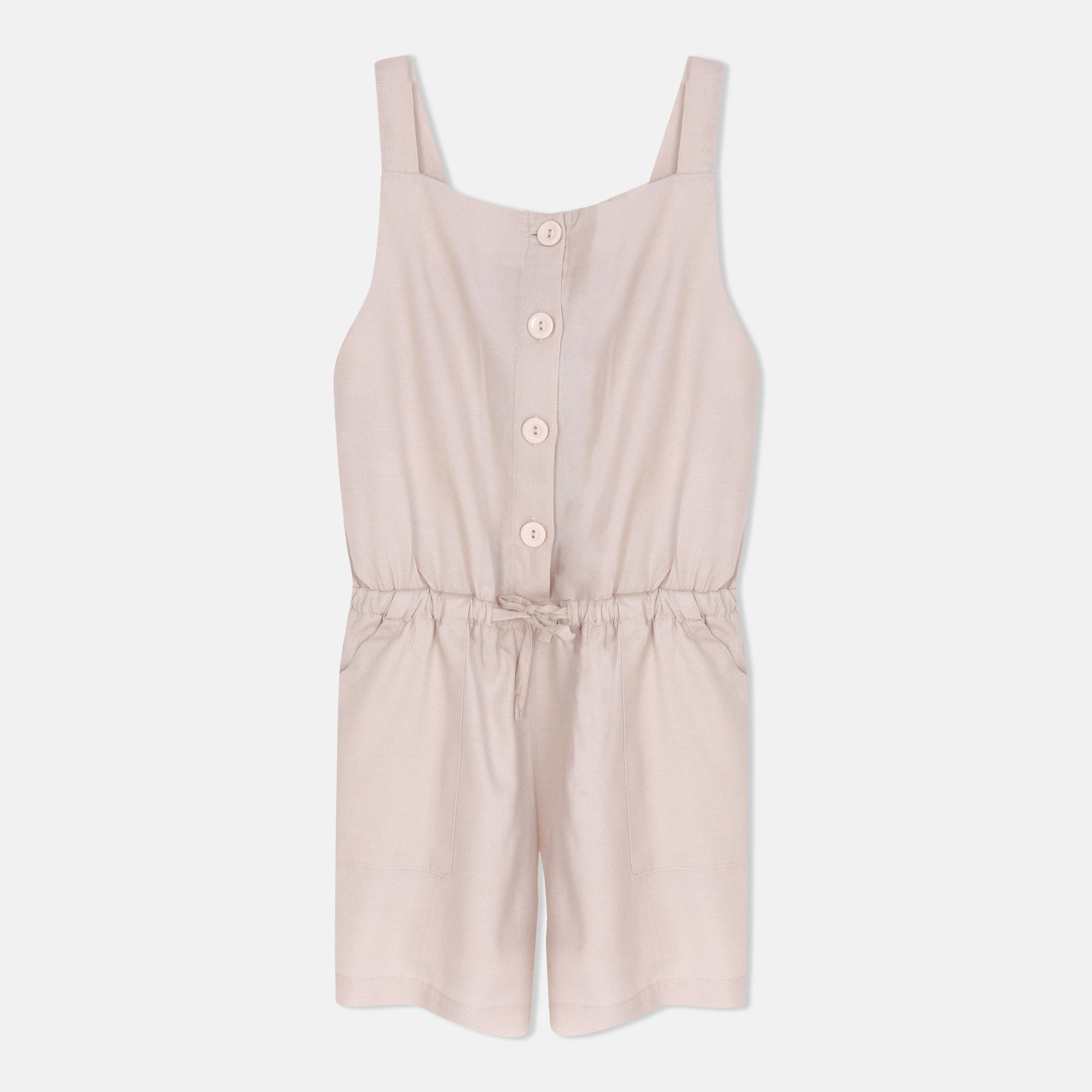 Girls Button-front short jumpsuit Thumbnail 1