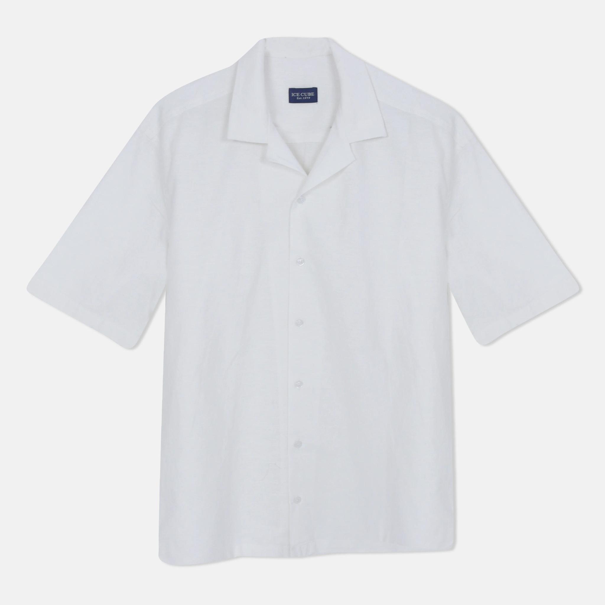 Men ShirtMen's Linen Blend Short Sleeve Shirt alternative product image