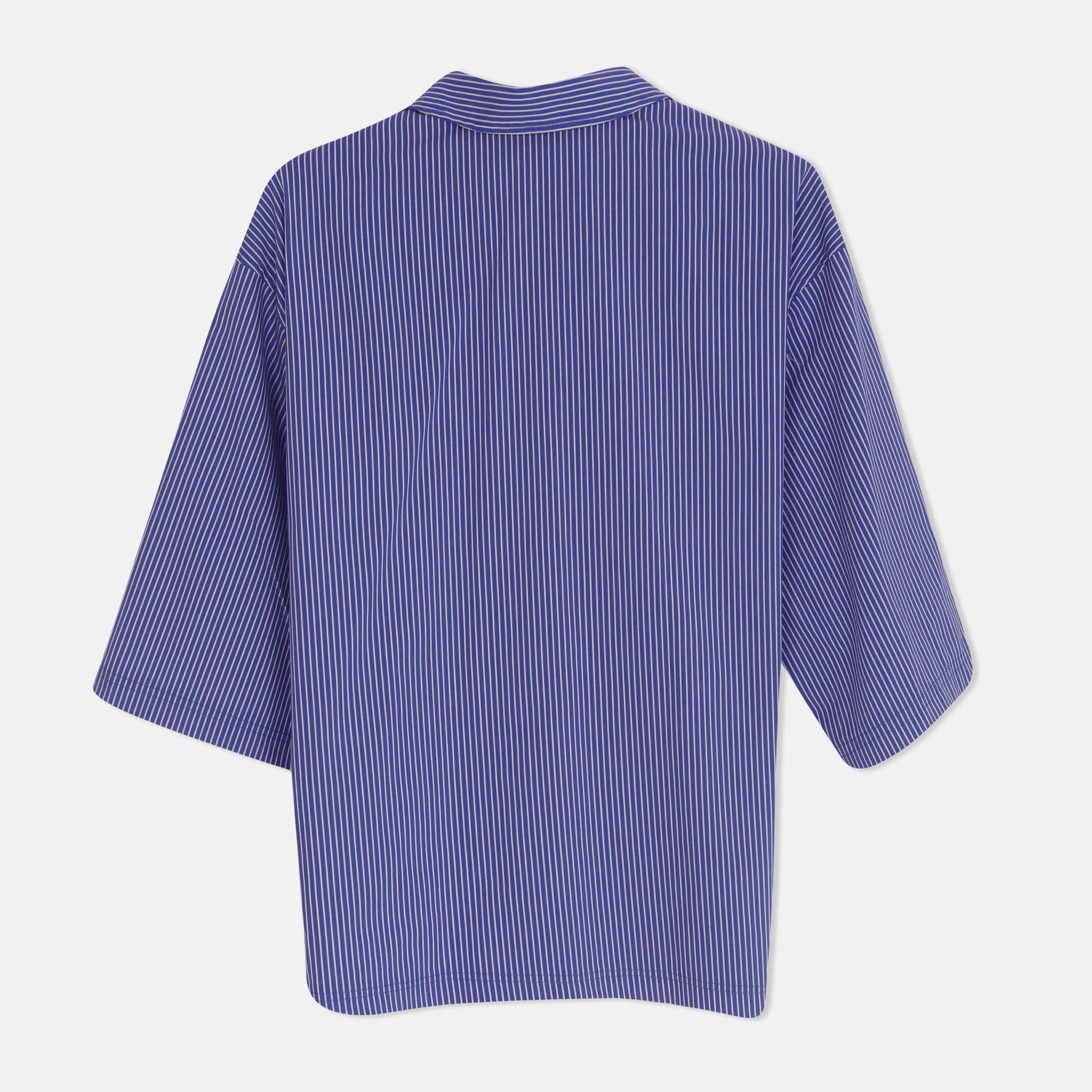 Men's Casual Camp Collar Stripe Shirt image preview 3