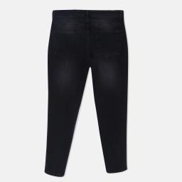 Men's Slim Tapered Jeans -  Black Thumbnail 2