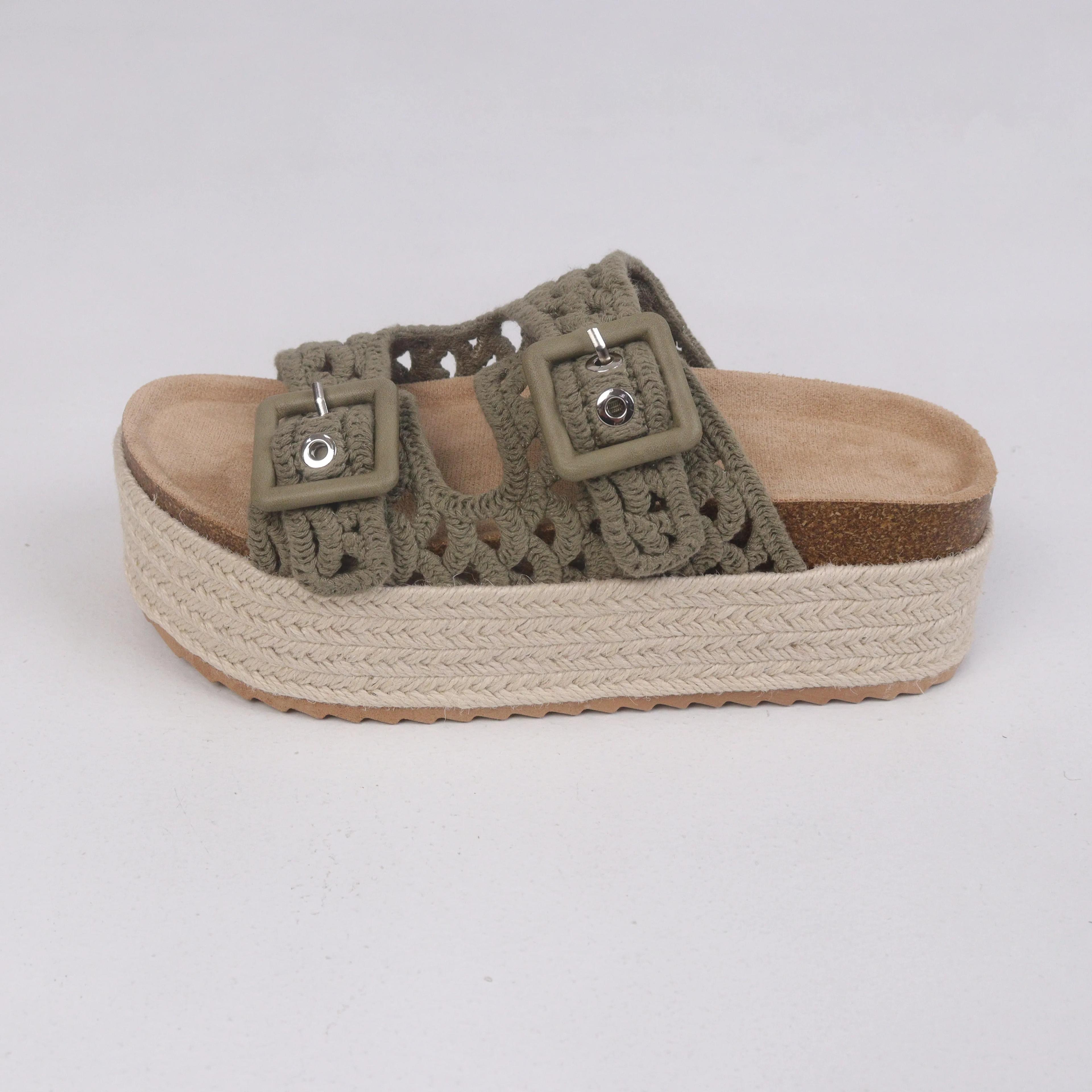 Women's Crochet Cork Slide Thumbnail 1