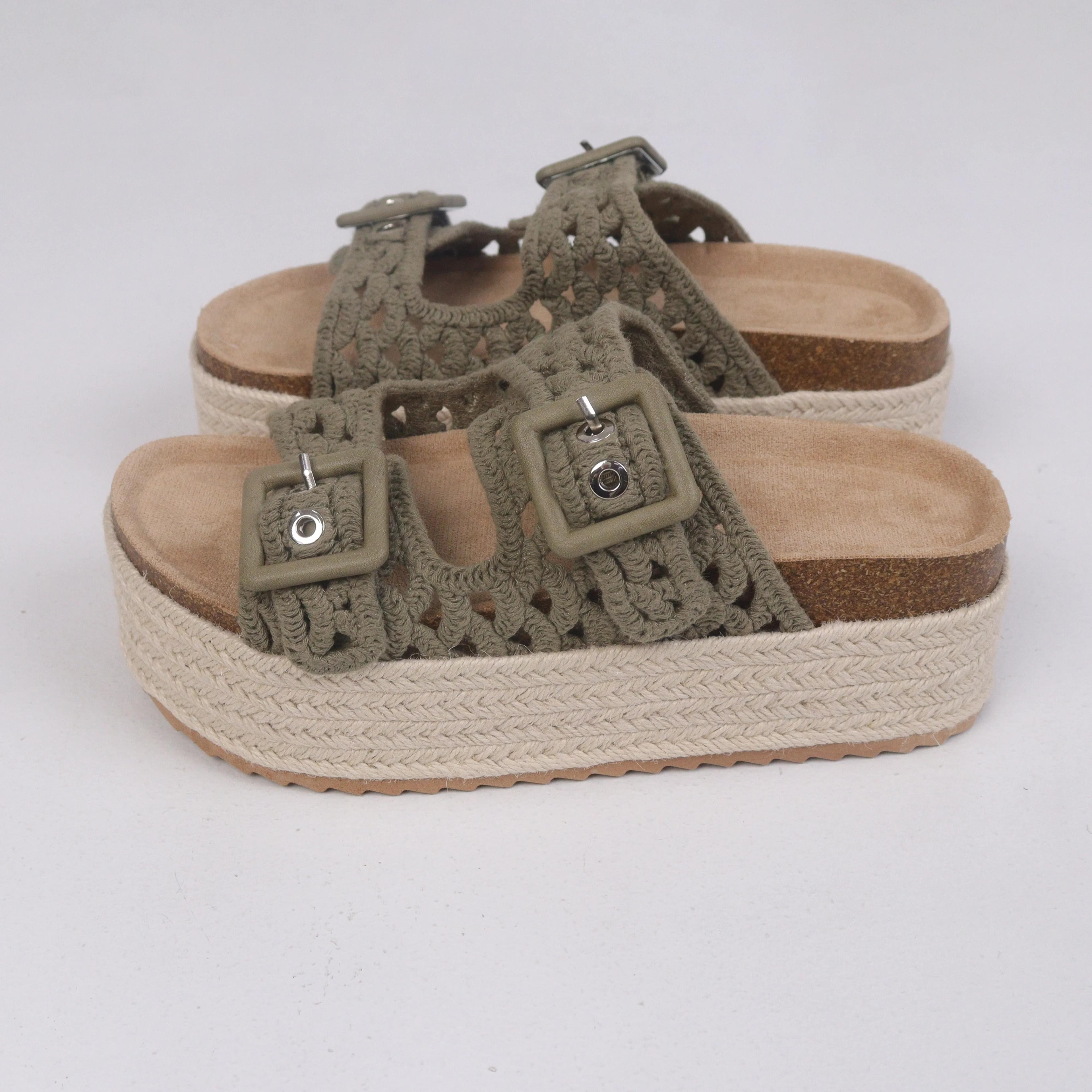 Women's Crochet Cork Slide Thumbnail 2