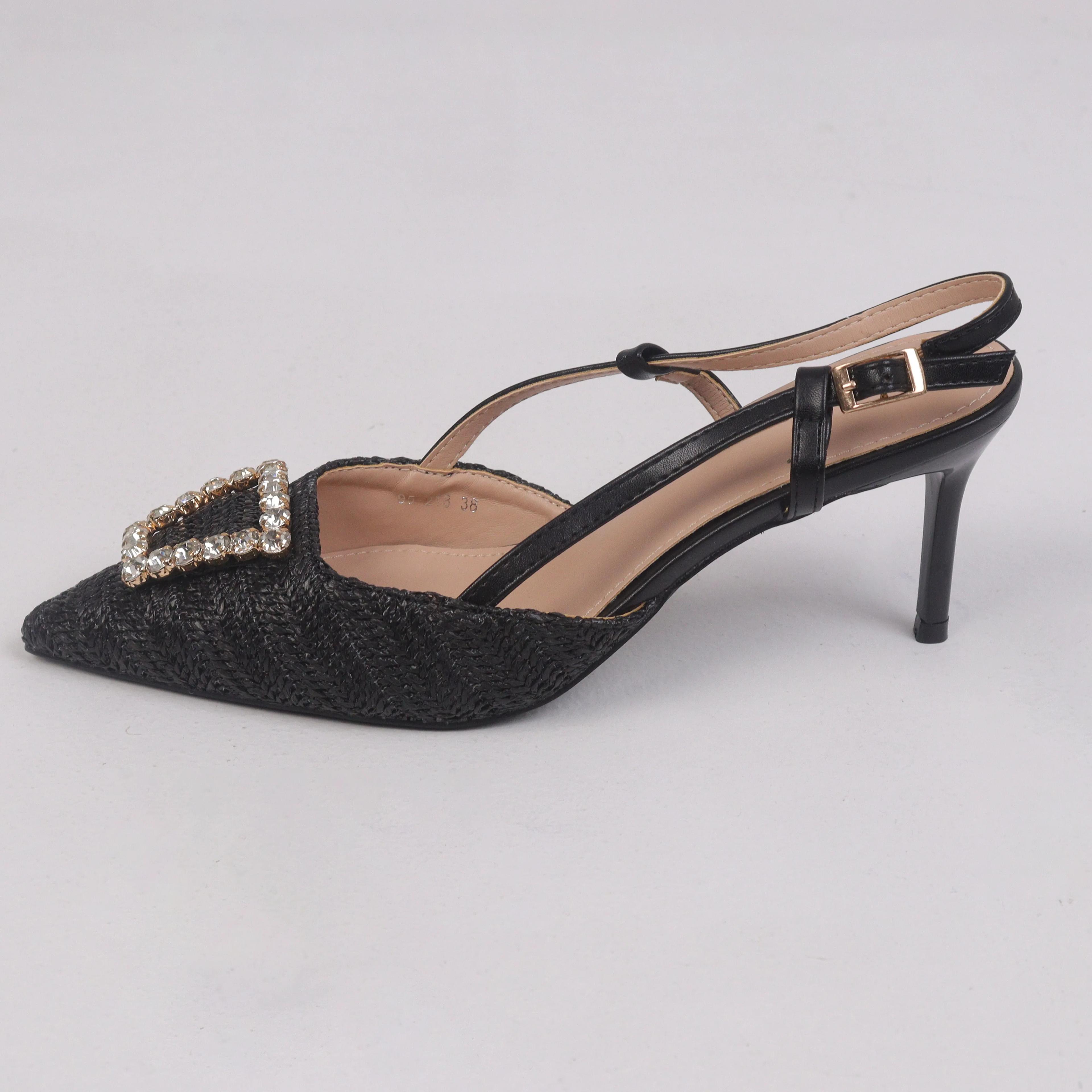 Women Weave Slingback Heels Thumbnail 1