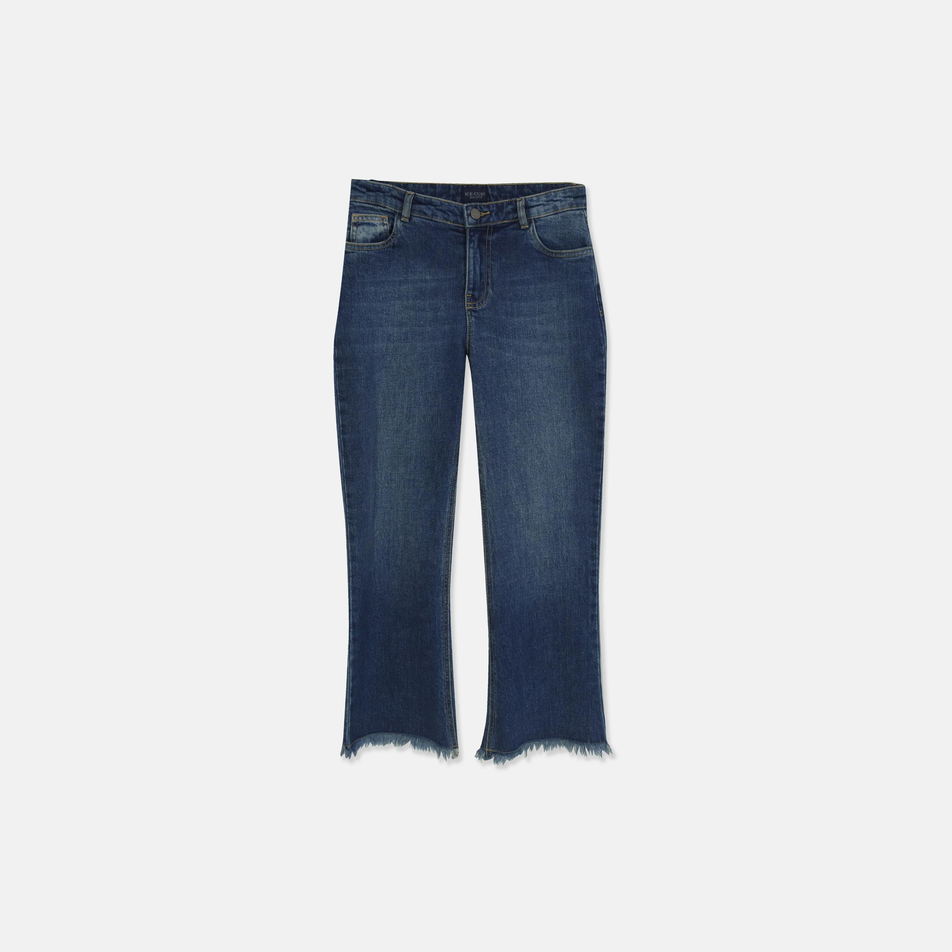 Stretch Cotton Straight Leg Jeans in Thumbnail 1