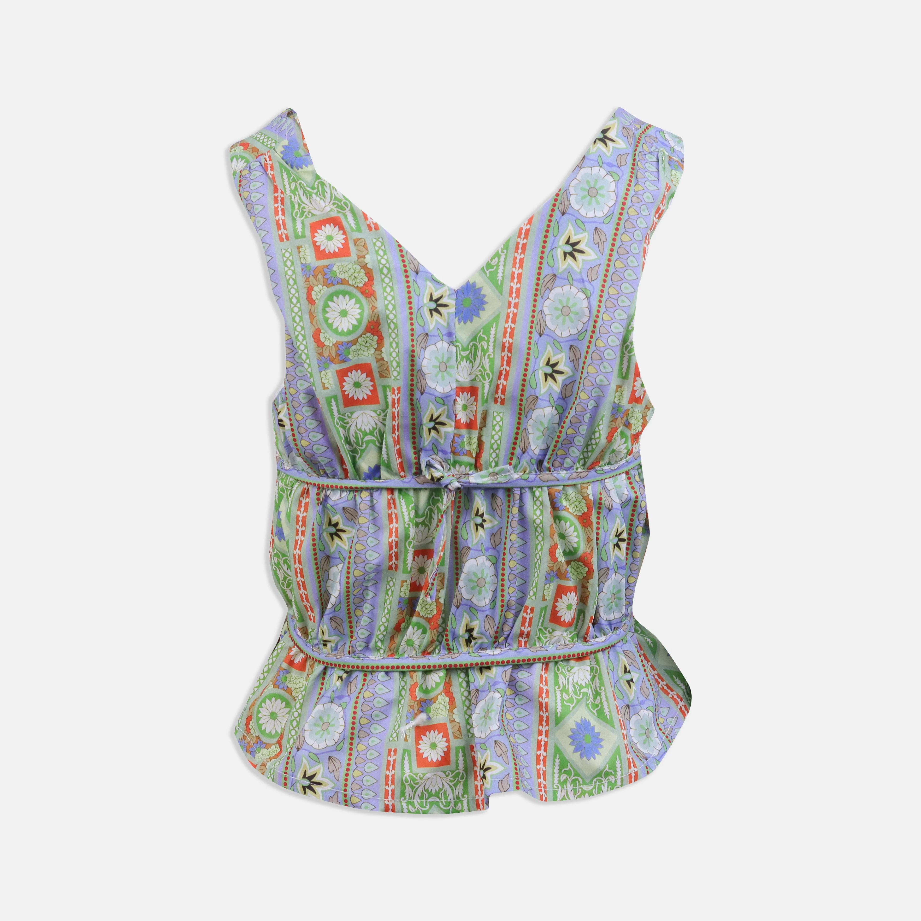 V-Neck Peplum Tank Top Thumbnail 4