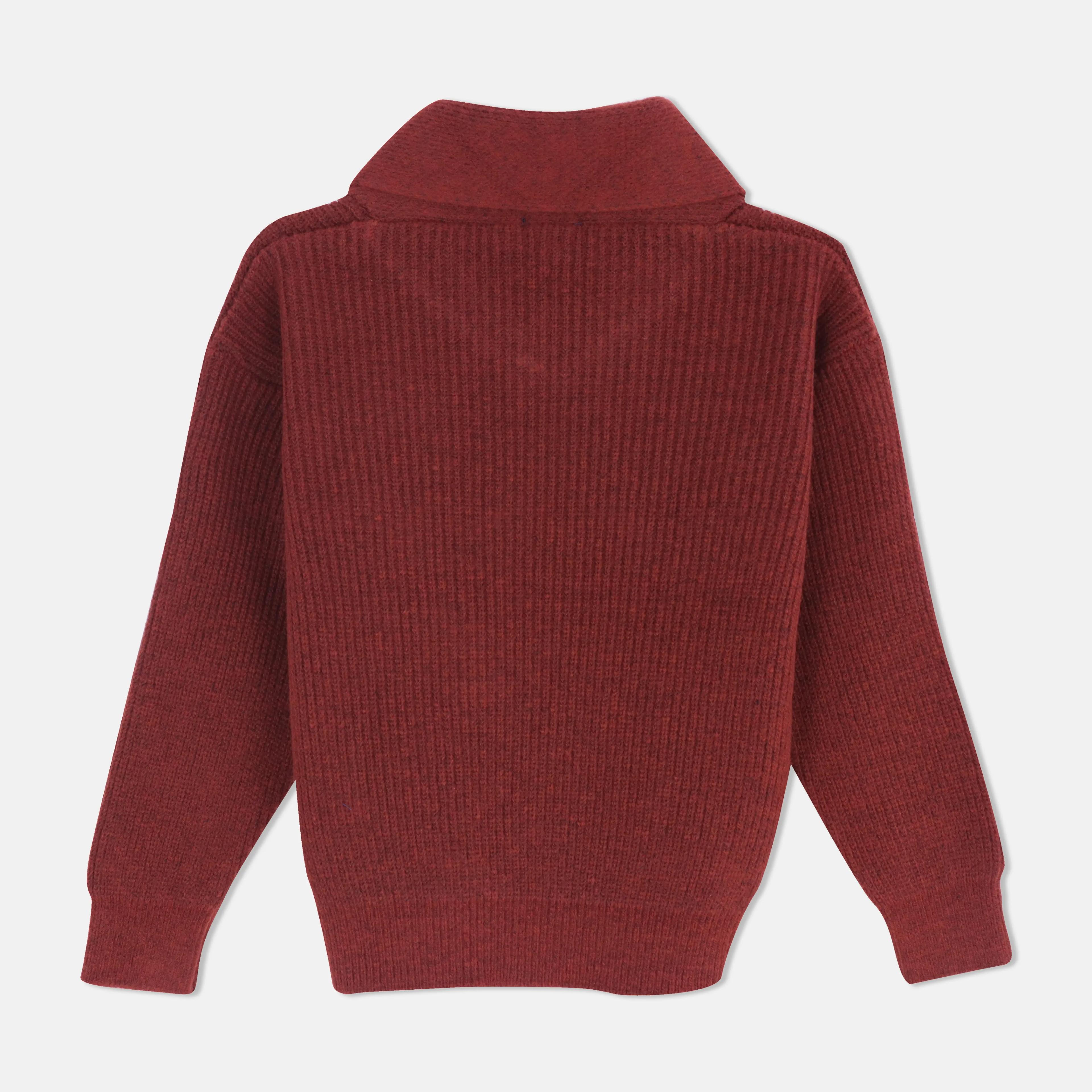 Boys' Shawl Collar Knitted Sweater Thumbnail 3