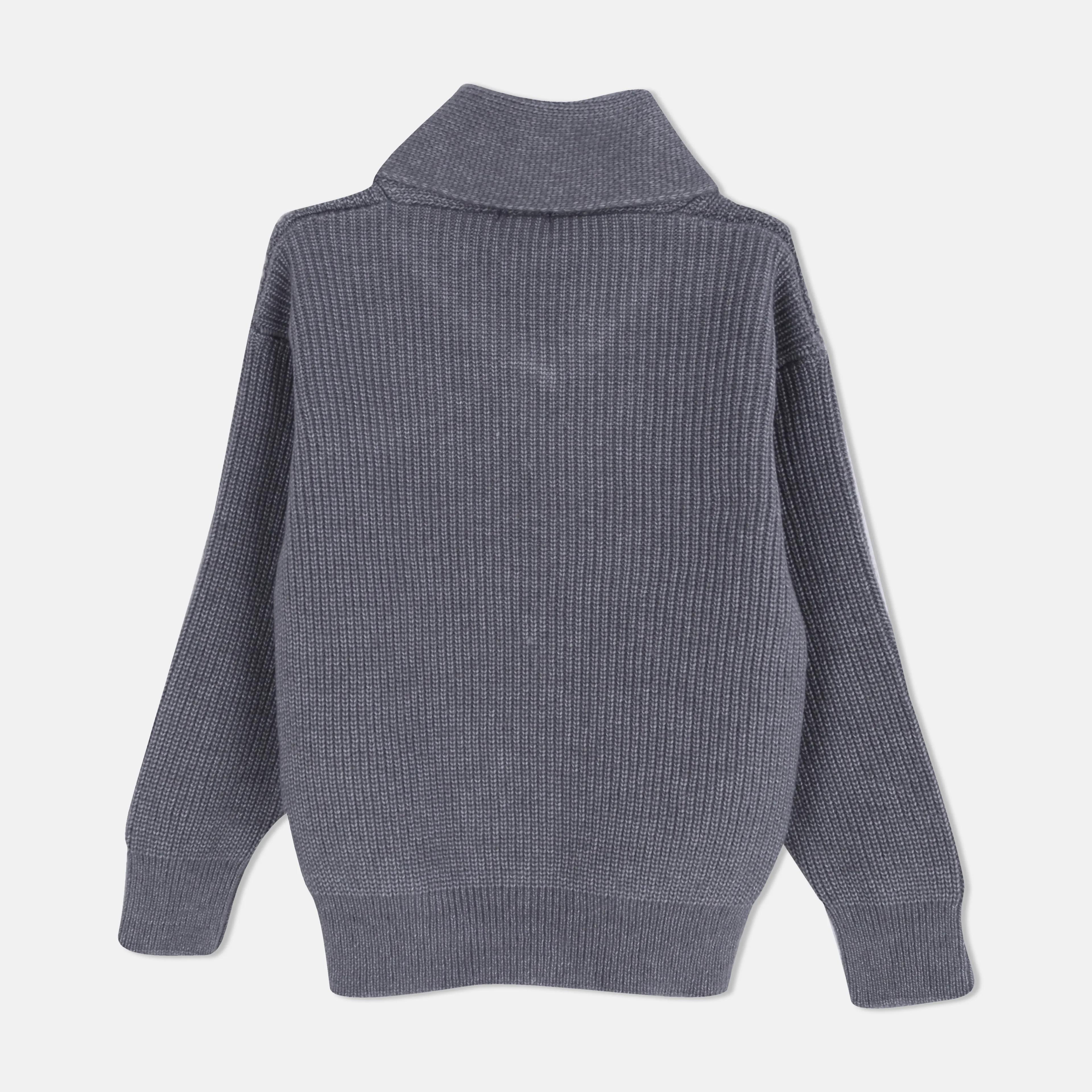 Boys' Shawl Collar Knitted Sweater Thumbnail 3