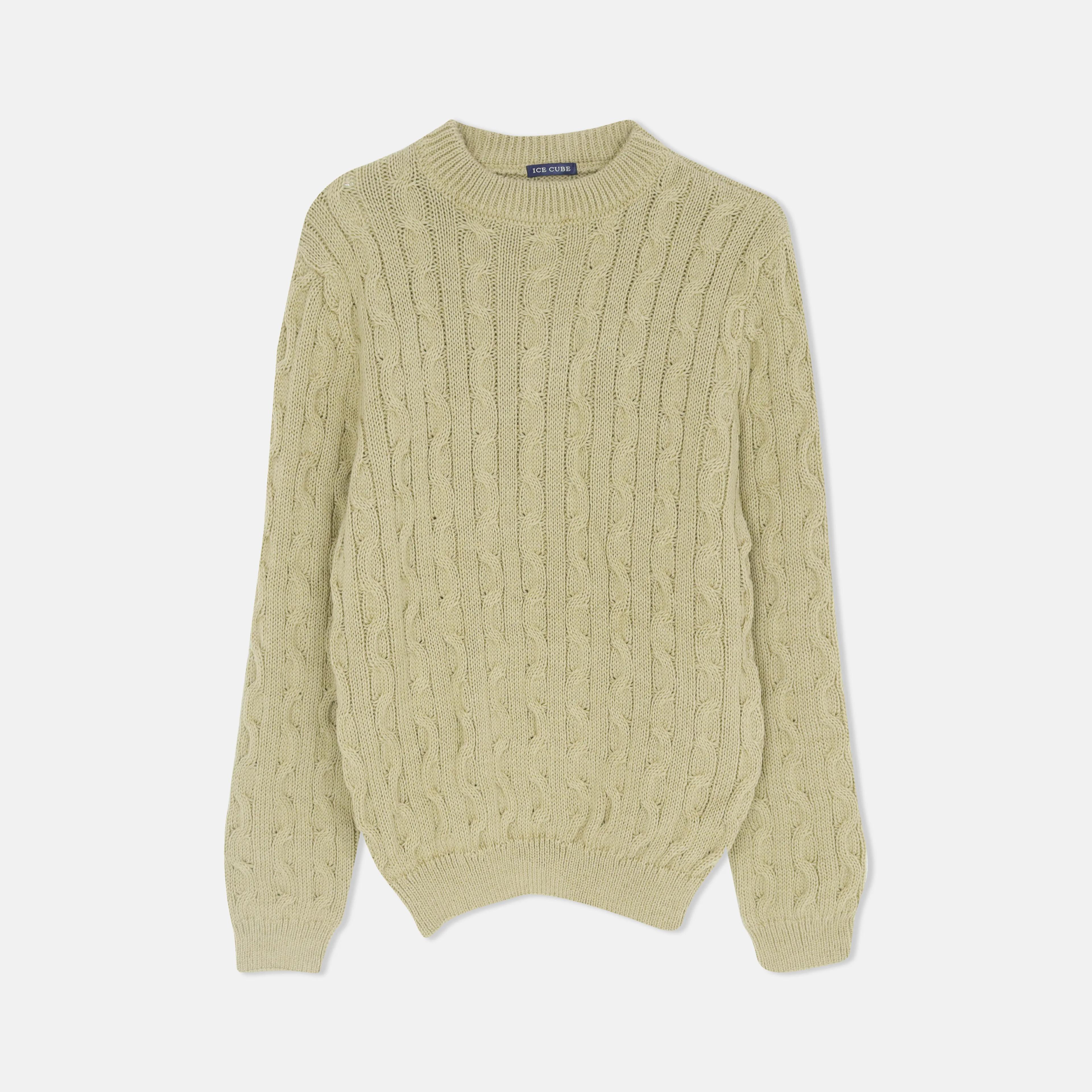 سويتر بياقة مستديرة بتصميم كلاسيكي Thumbnail 1