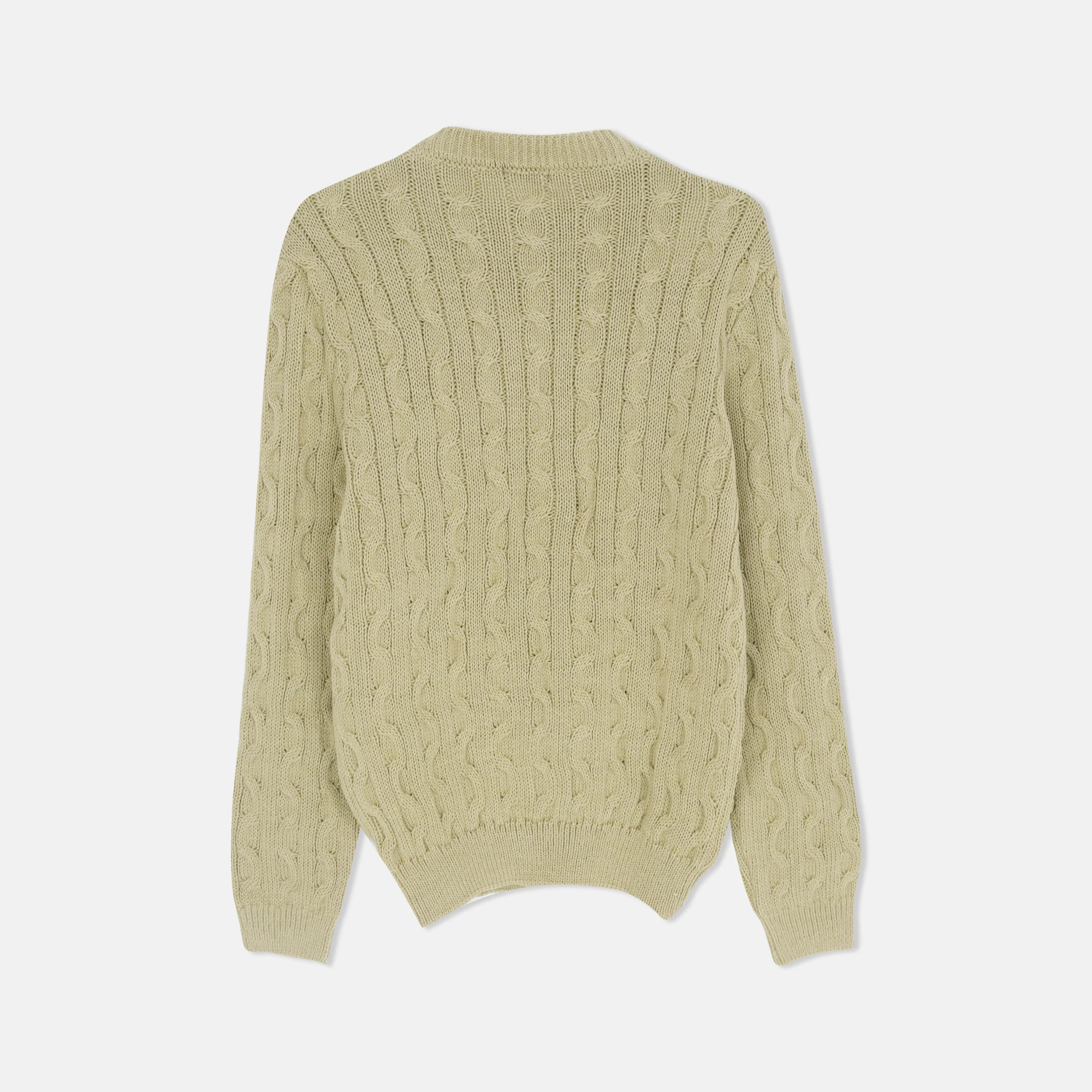 سويتر بياقة مستديرة بتصميم كلاسيكي Thumbnail 3