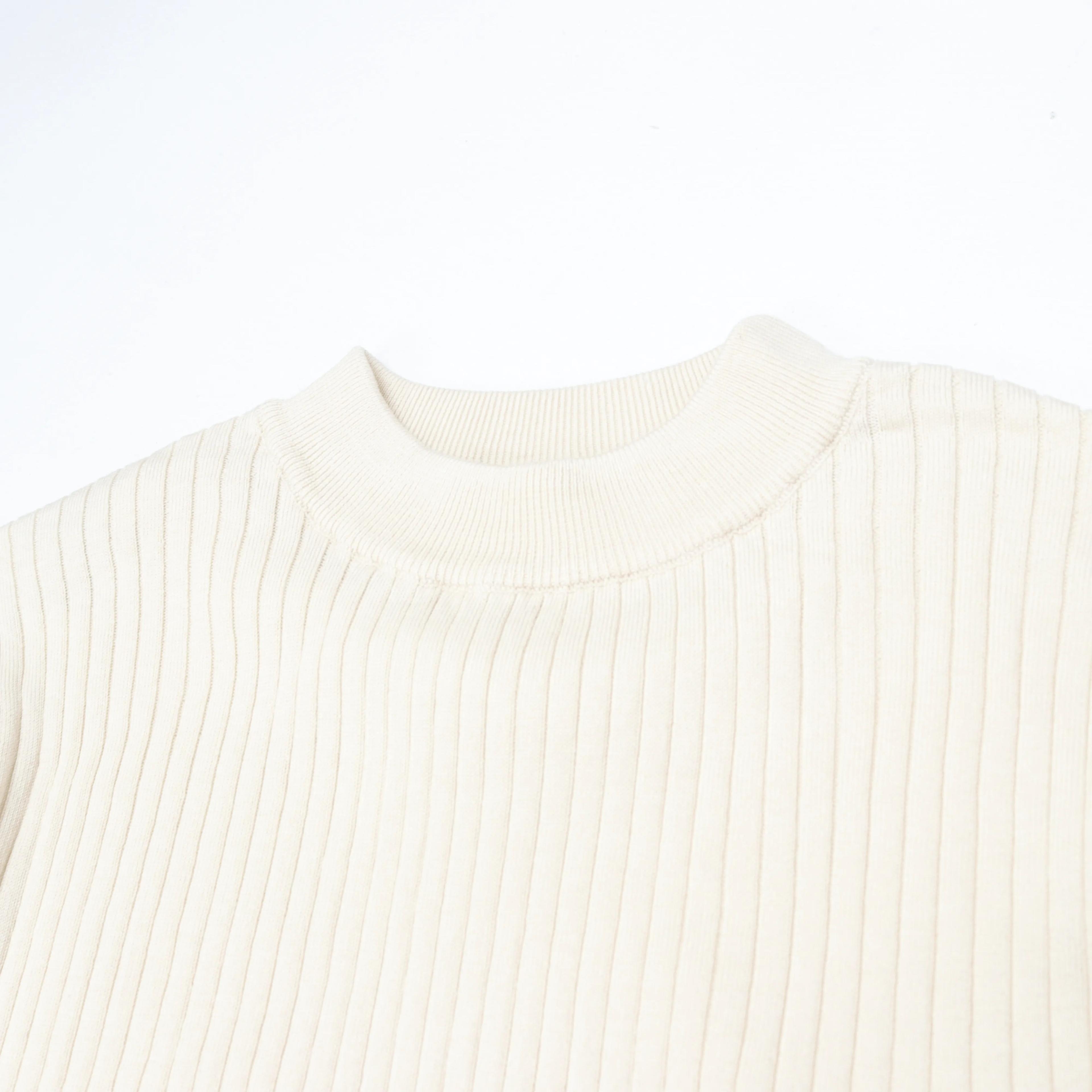Ribbed knit crew neck sweater Thumbnail 2