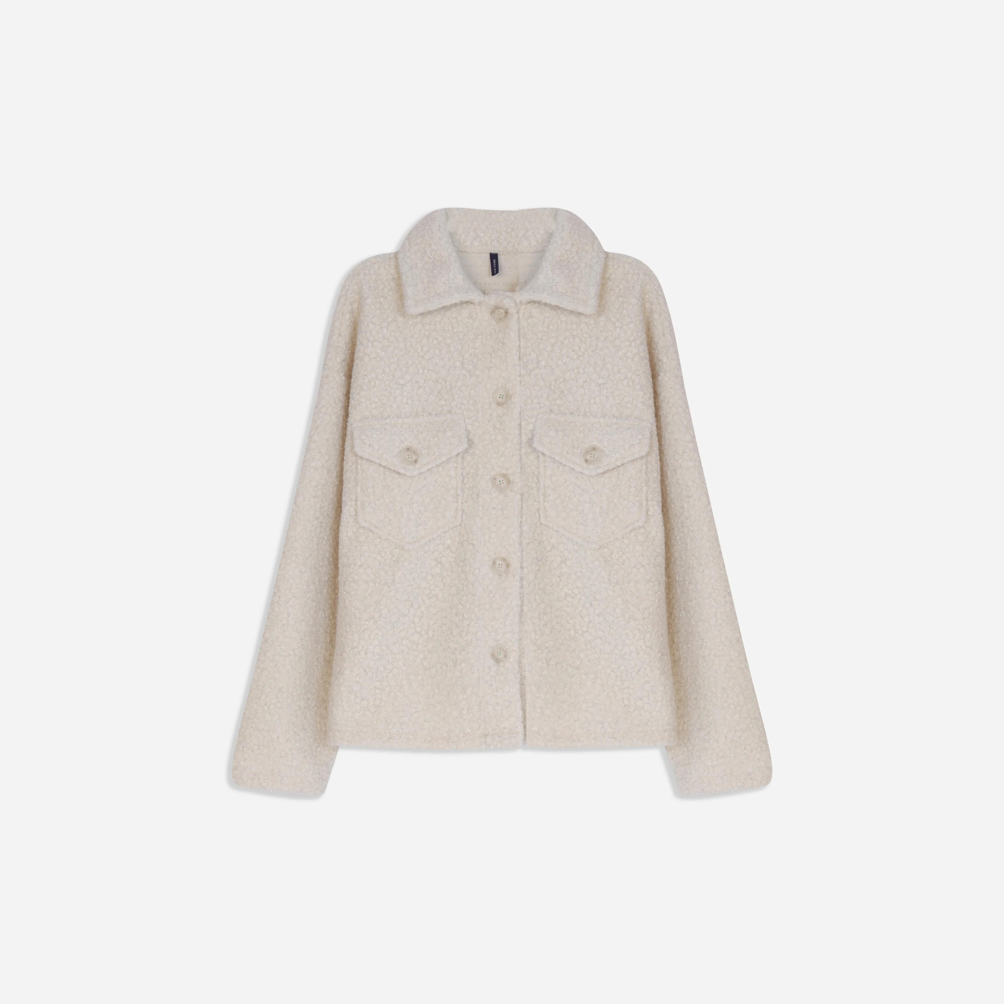 Bouclé Button-Up Jacket for Women Thumbnail 1