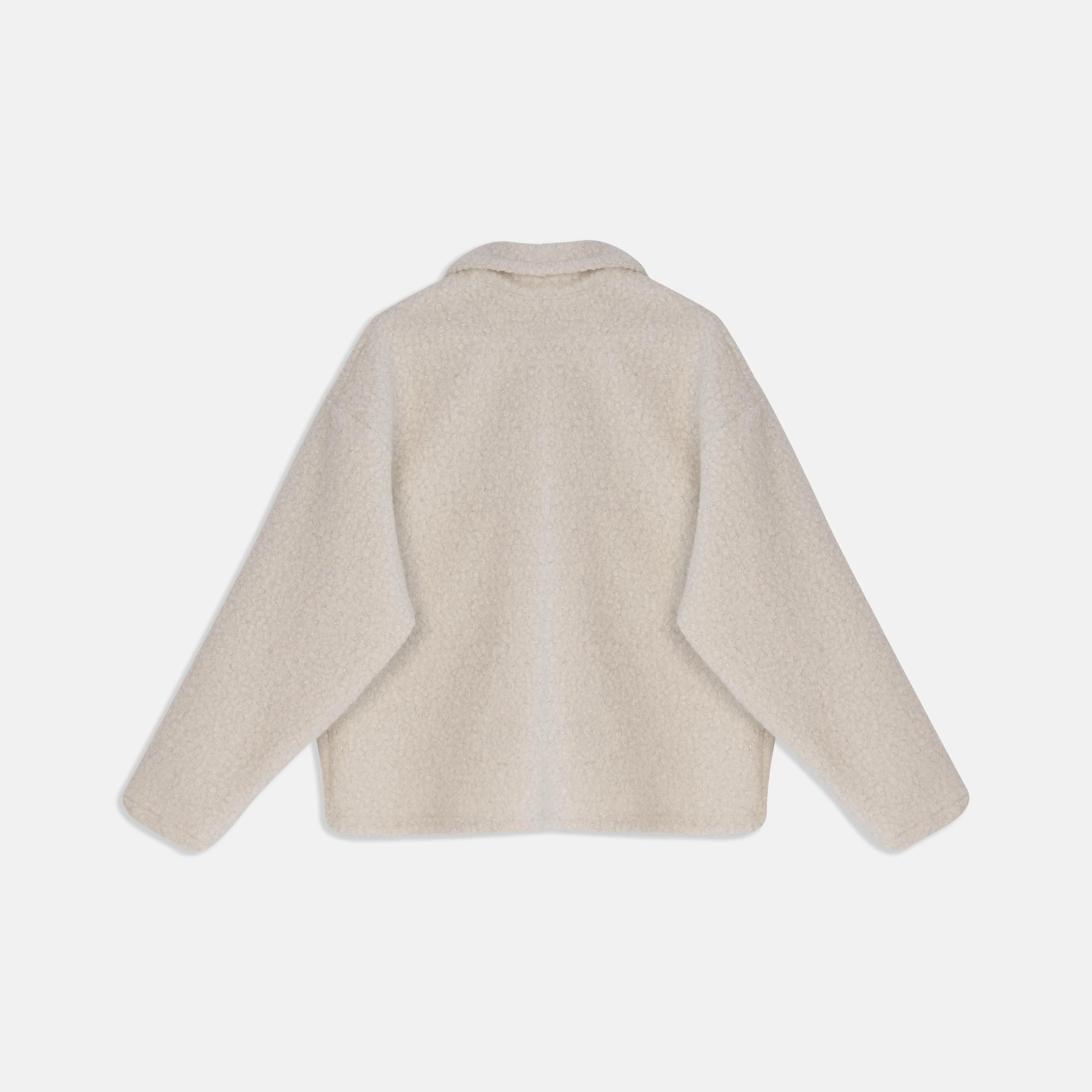 Bouclé Button-Up Jacket for Women Thumbnail 3