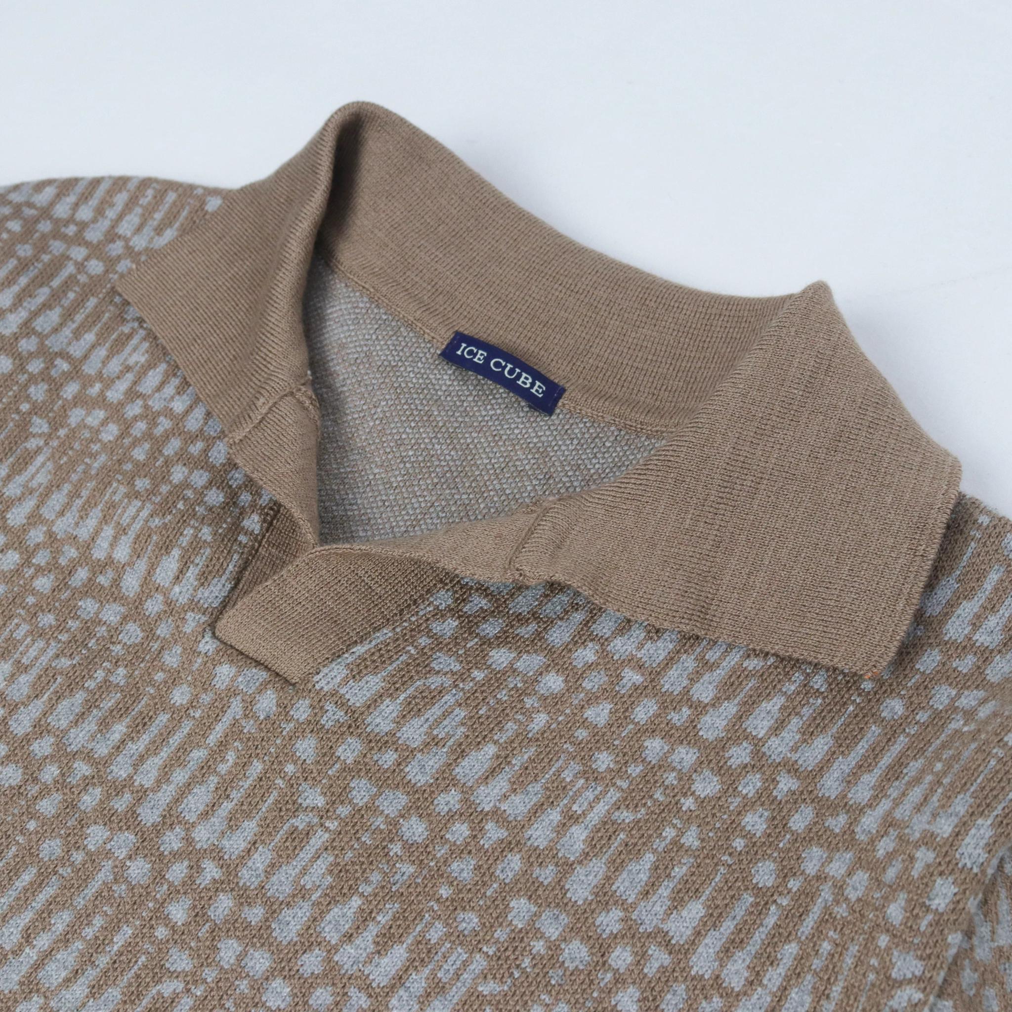 Men's Collared Patterned Sweater media preview 2
