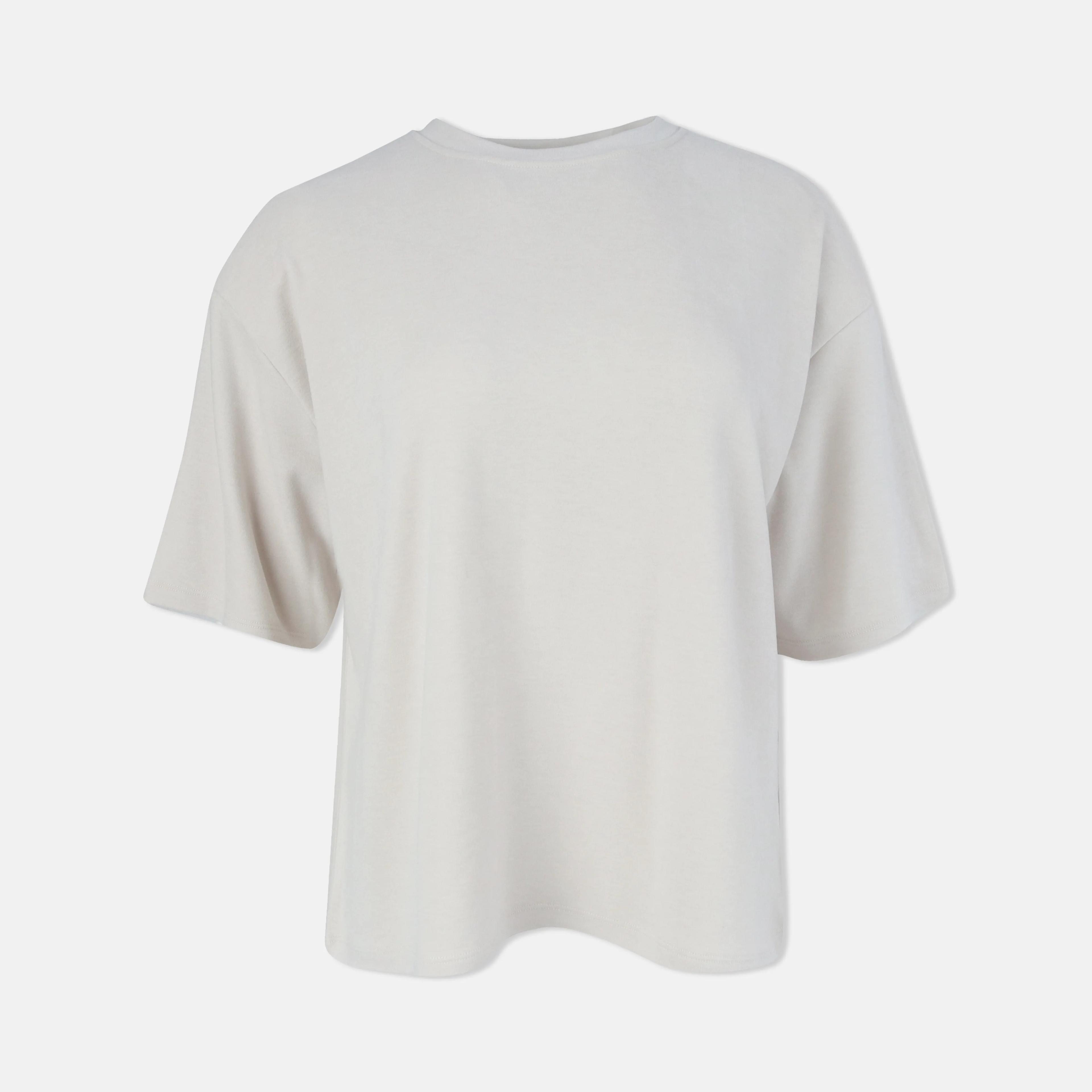 Women's Crew Neck Viscose Blend Tee Thumbnail 1