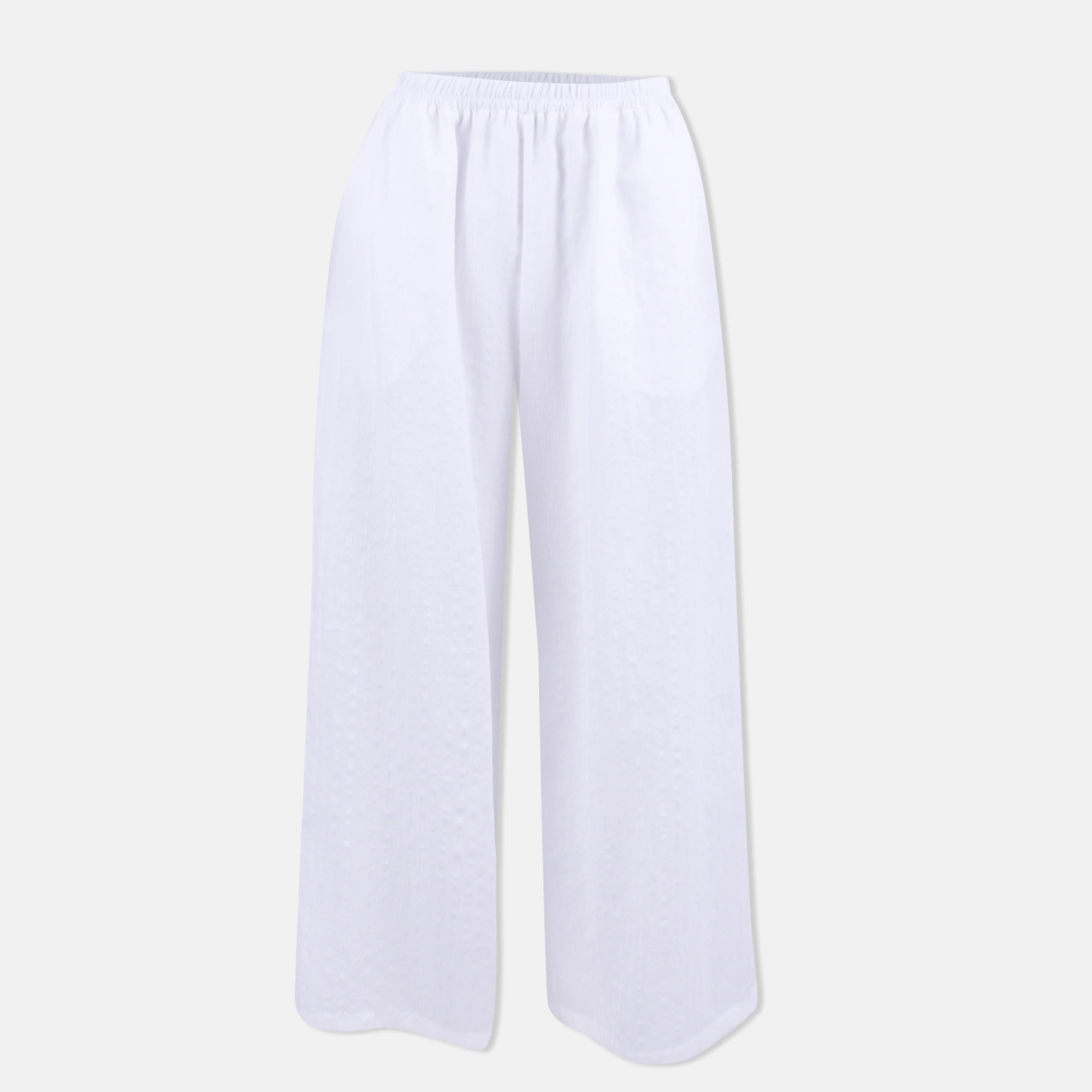 Women's Wide-Leg Trousers with Elastic Waist Thumbnail 1