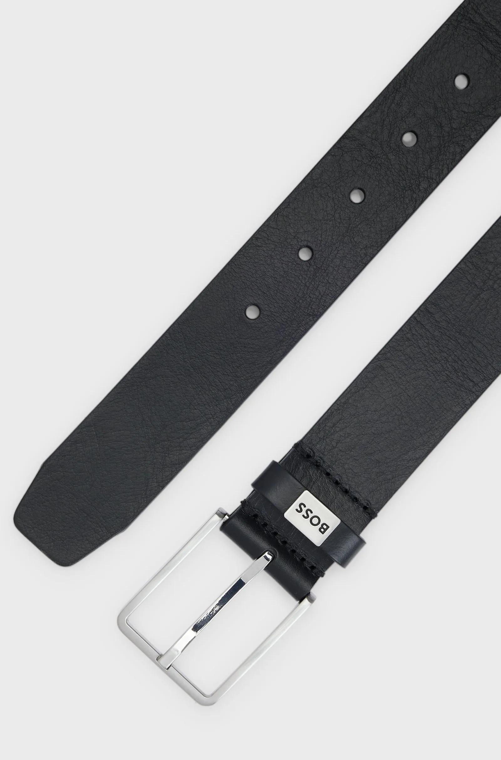 Men's belt featuring an elegant design made of genuine leather Thumbnail 3
