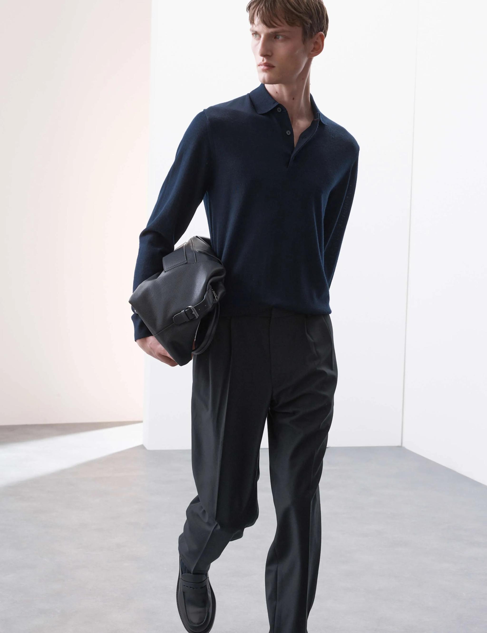Men's stylish pleated trousers alternative product image