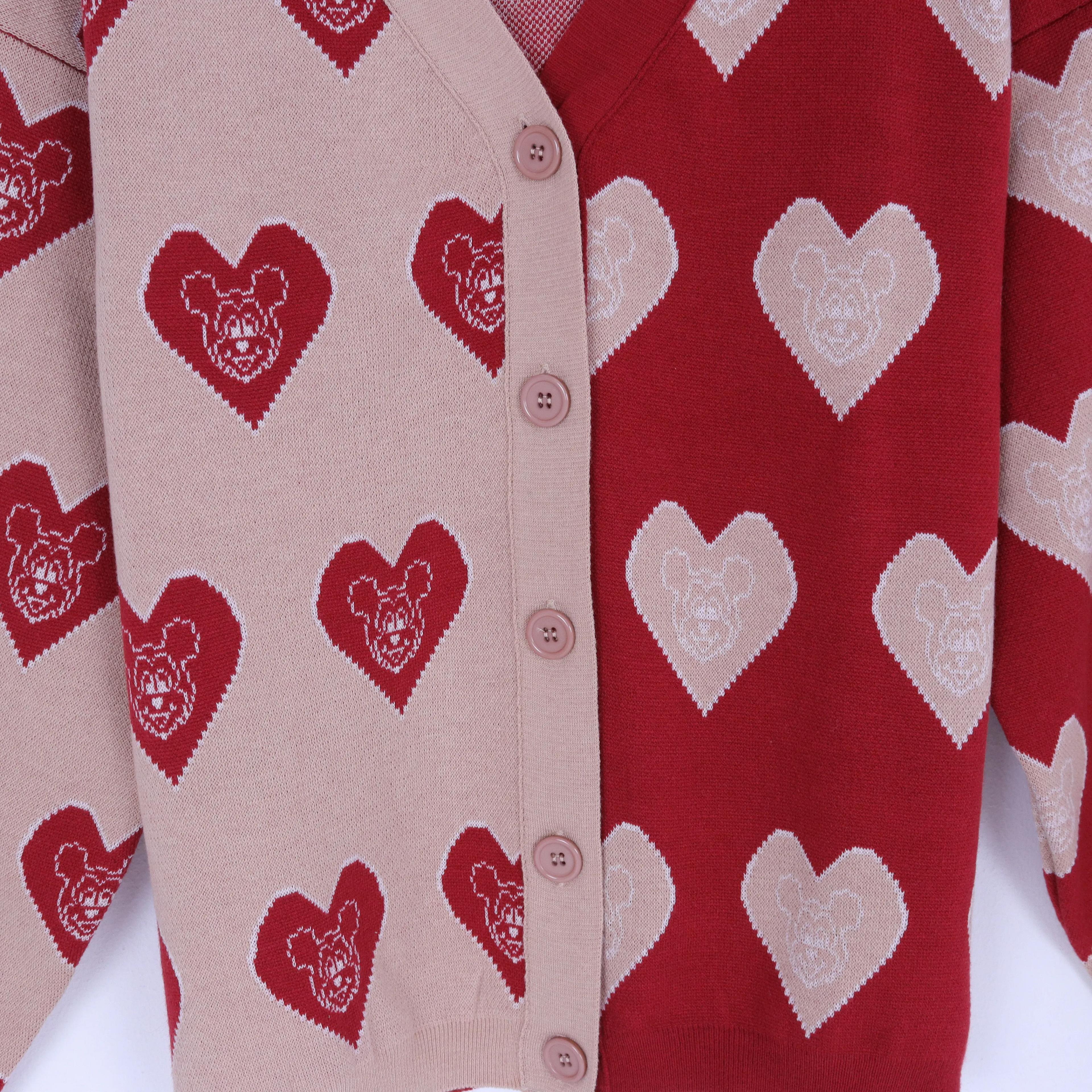 Women's Heart-Patterned Knit Cardigan Thumbnail 3