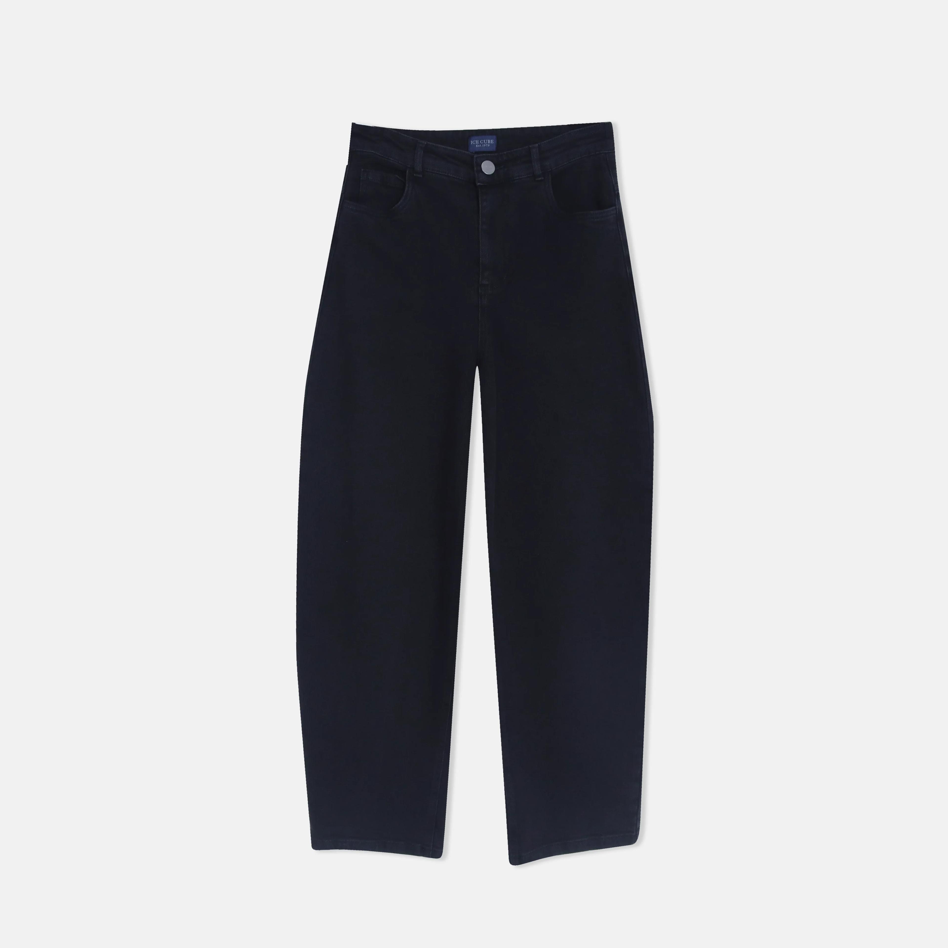 Women's Dark Wash Tapered Jeans Thumbnail 1
