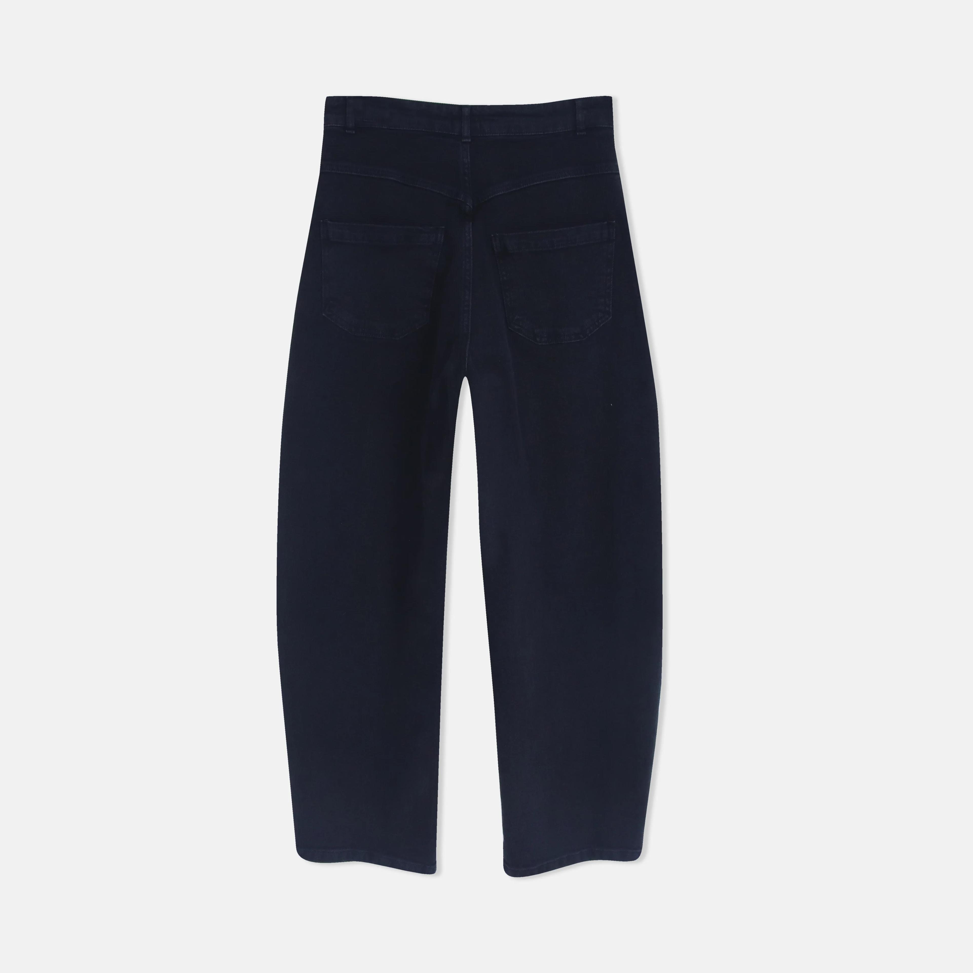 Women's Dark Wash Tapered Jeans Thumbnail 3