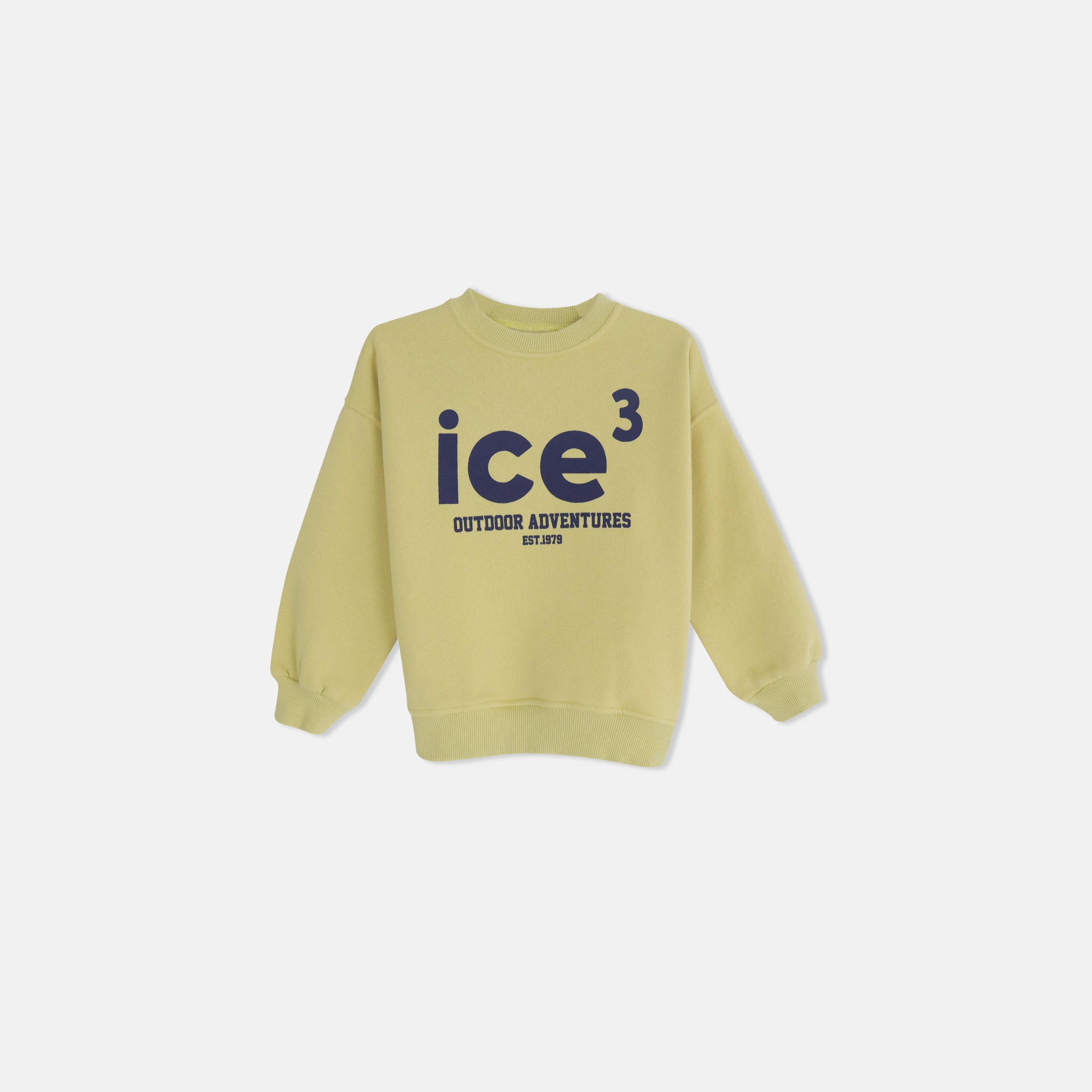 Boys' Graphic Cotton Blend Sweater - Crew Neck Thumbnail 1