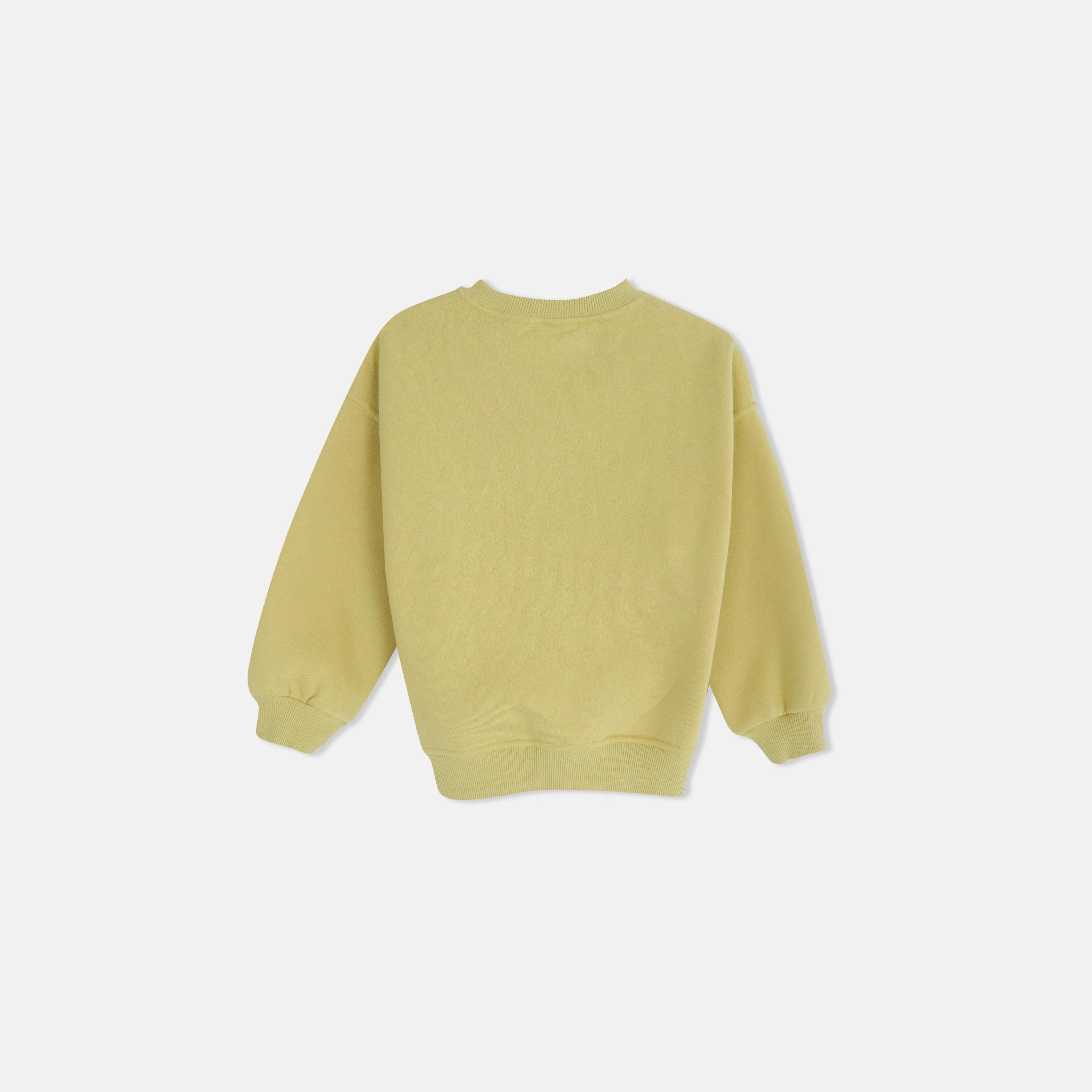 Boys' Graphic Cotton Blend Sweater - Crew Neck Thumbnail 3