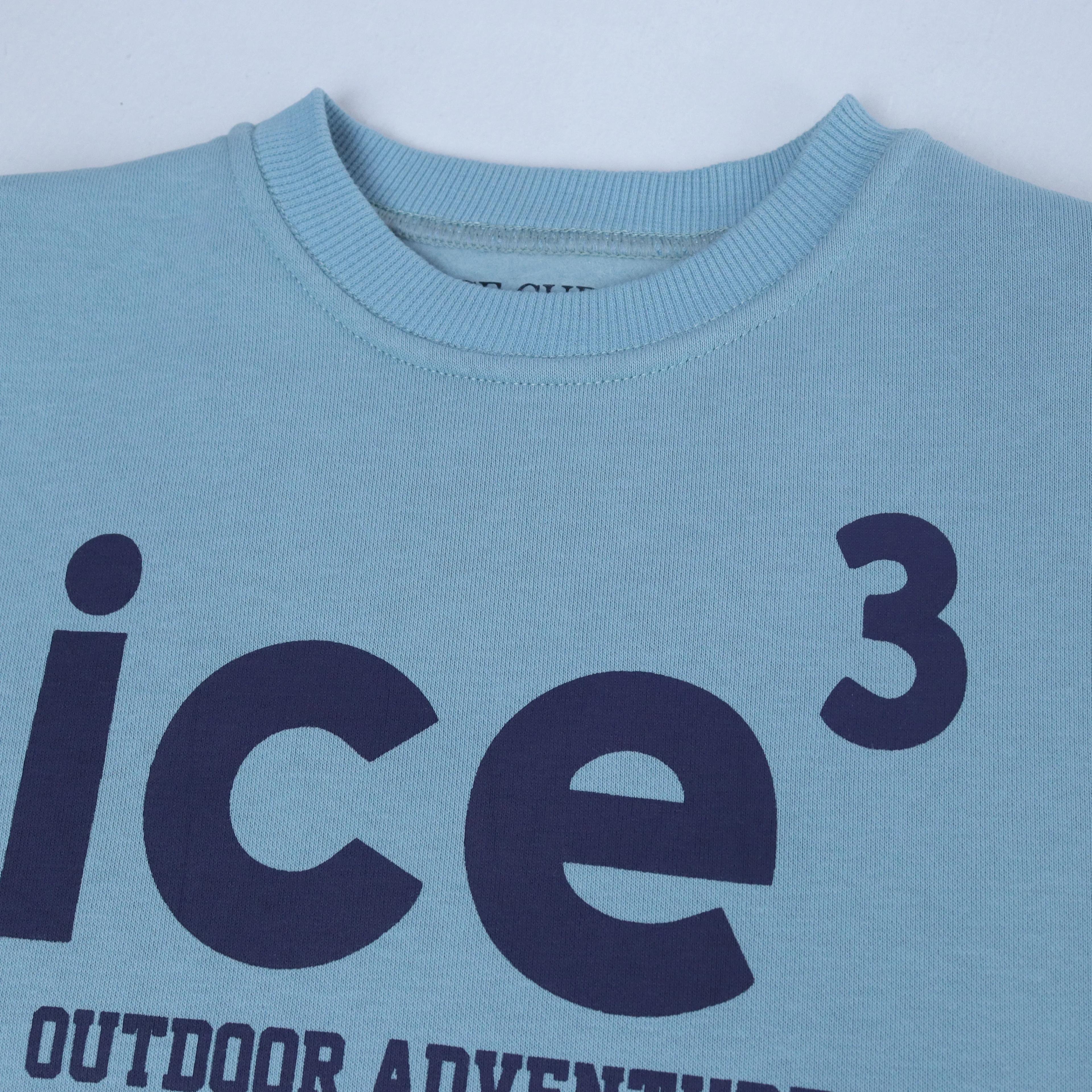 Boys' Graphic Cotton Blend Sweater - Crew Neck Thumbnail 2