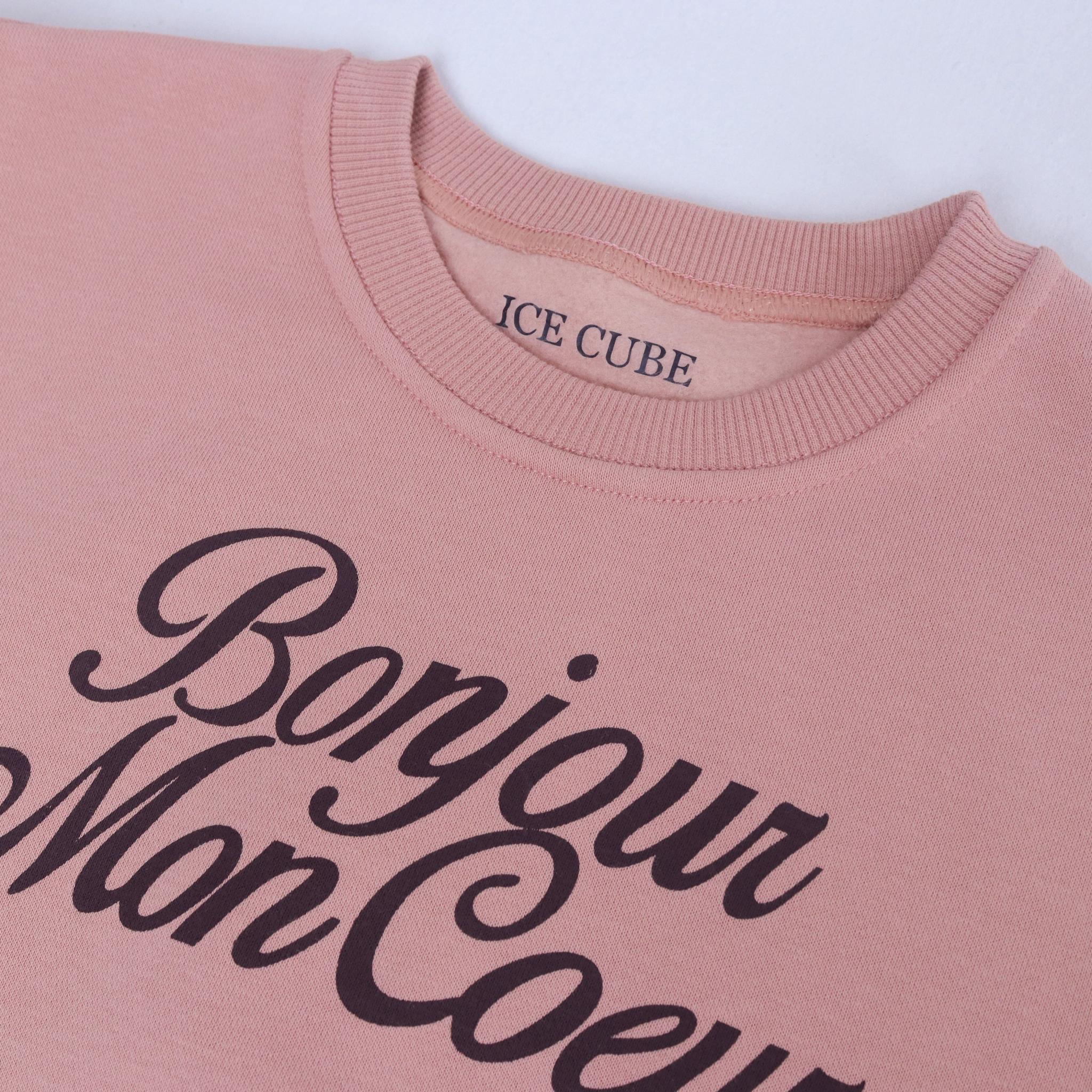 سترة قطنية بشعار فرنسي للبنات media preview 2