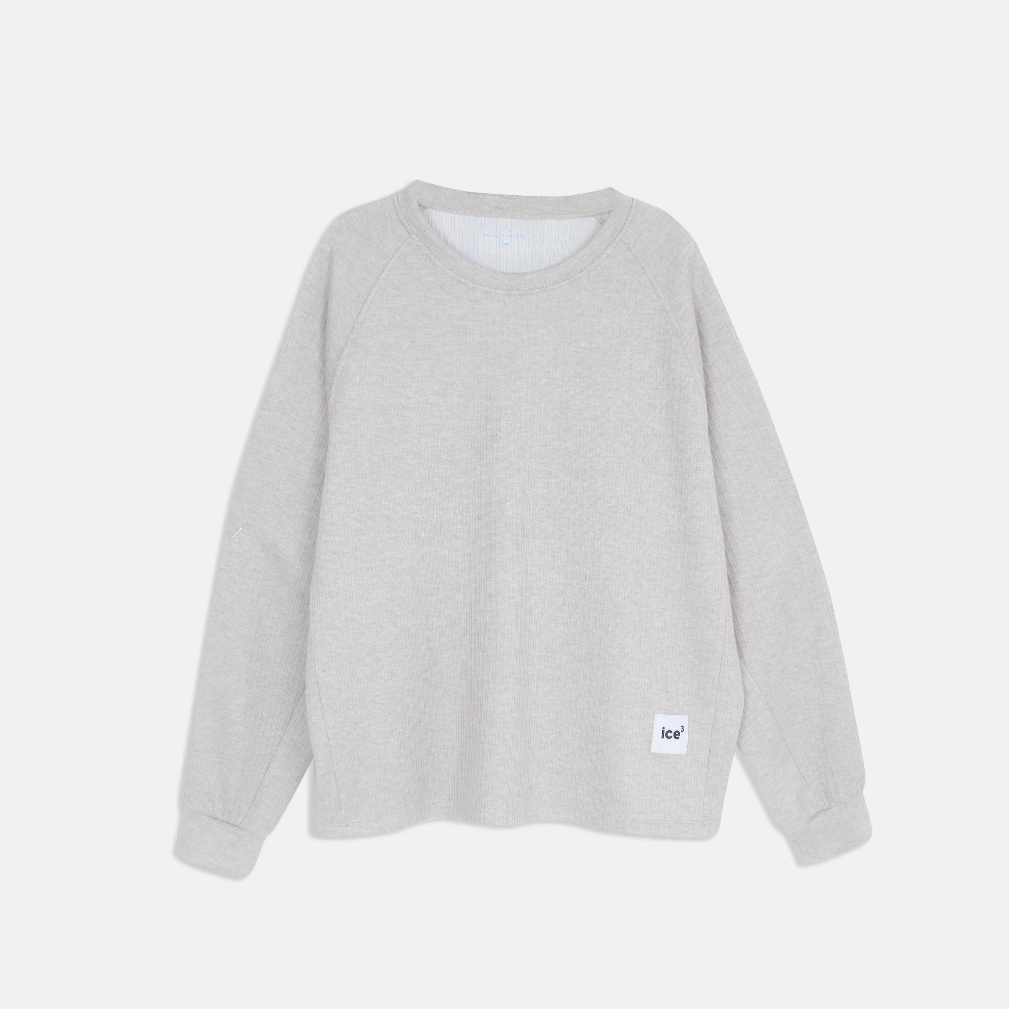 Long Sleeve Waffle Crewneck Sweater Thumbnail 1