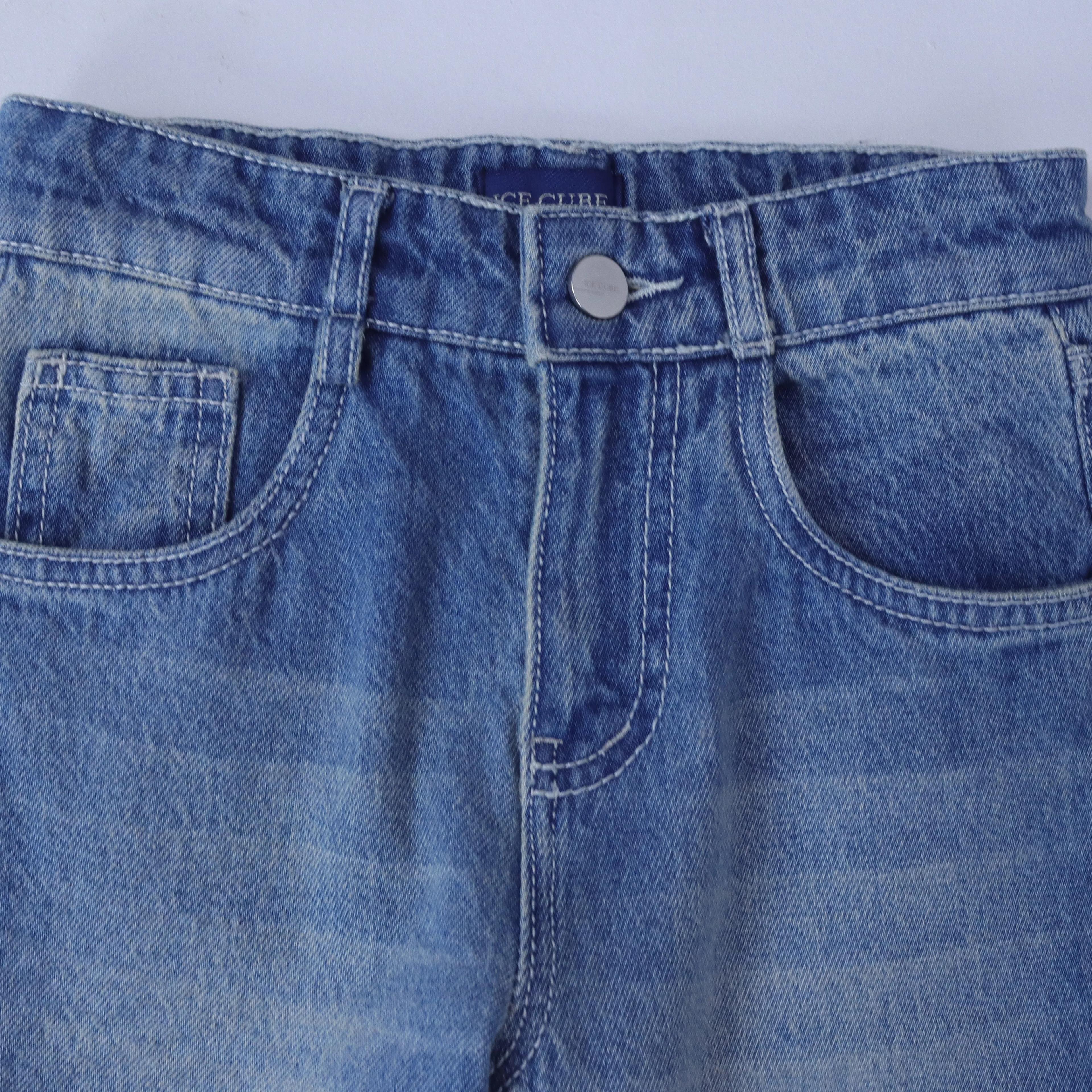 Girls' High-Waisted Wide-Leg Jeans Thumbnail 2