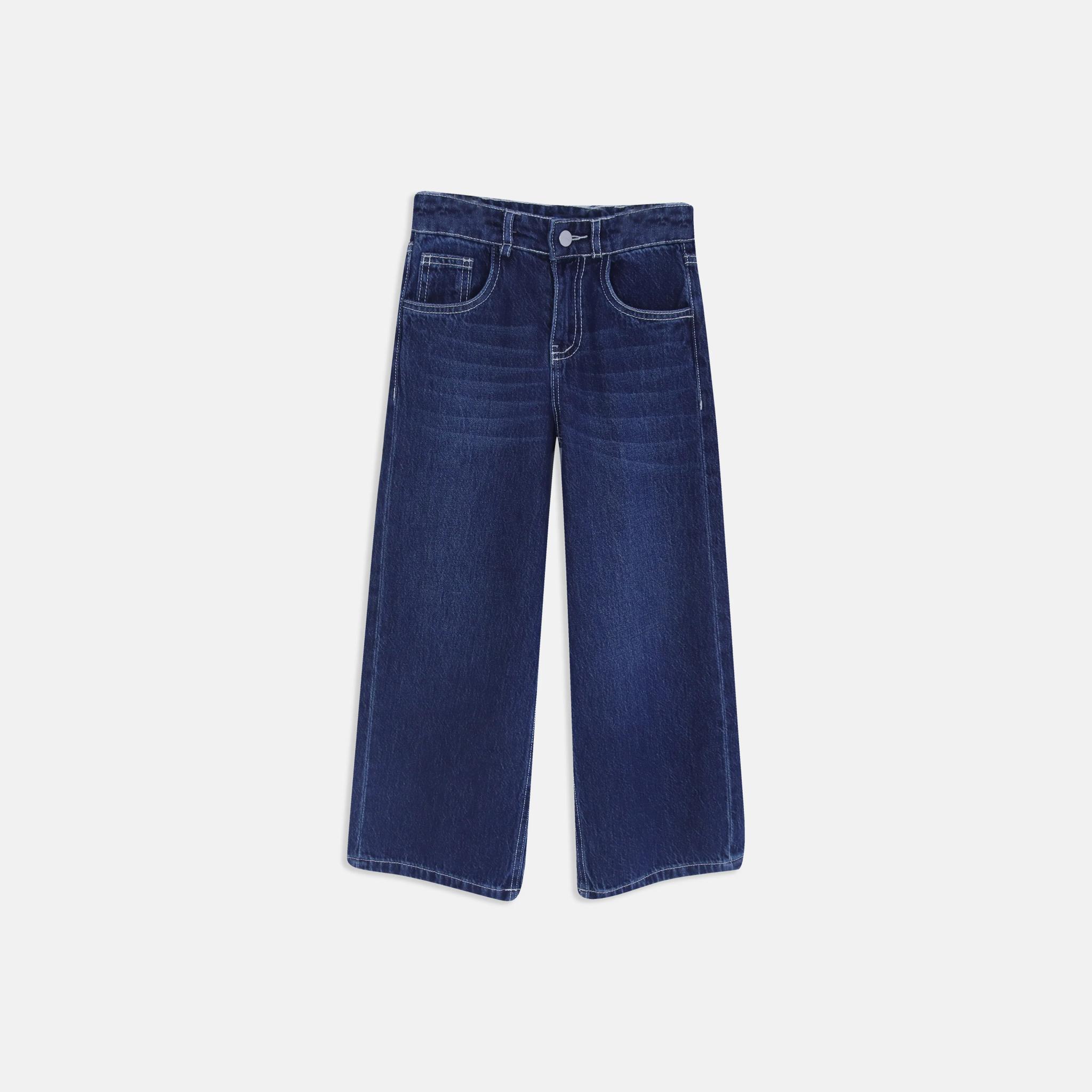 Girls' High-Waisted Wide-Leg Jeans alternative product image