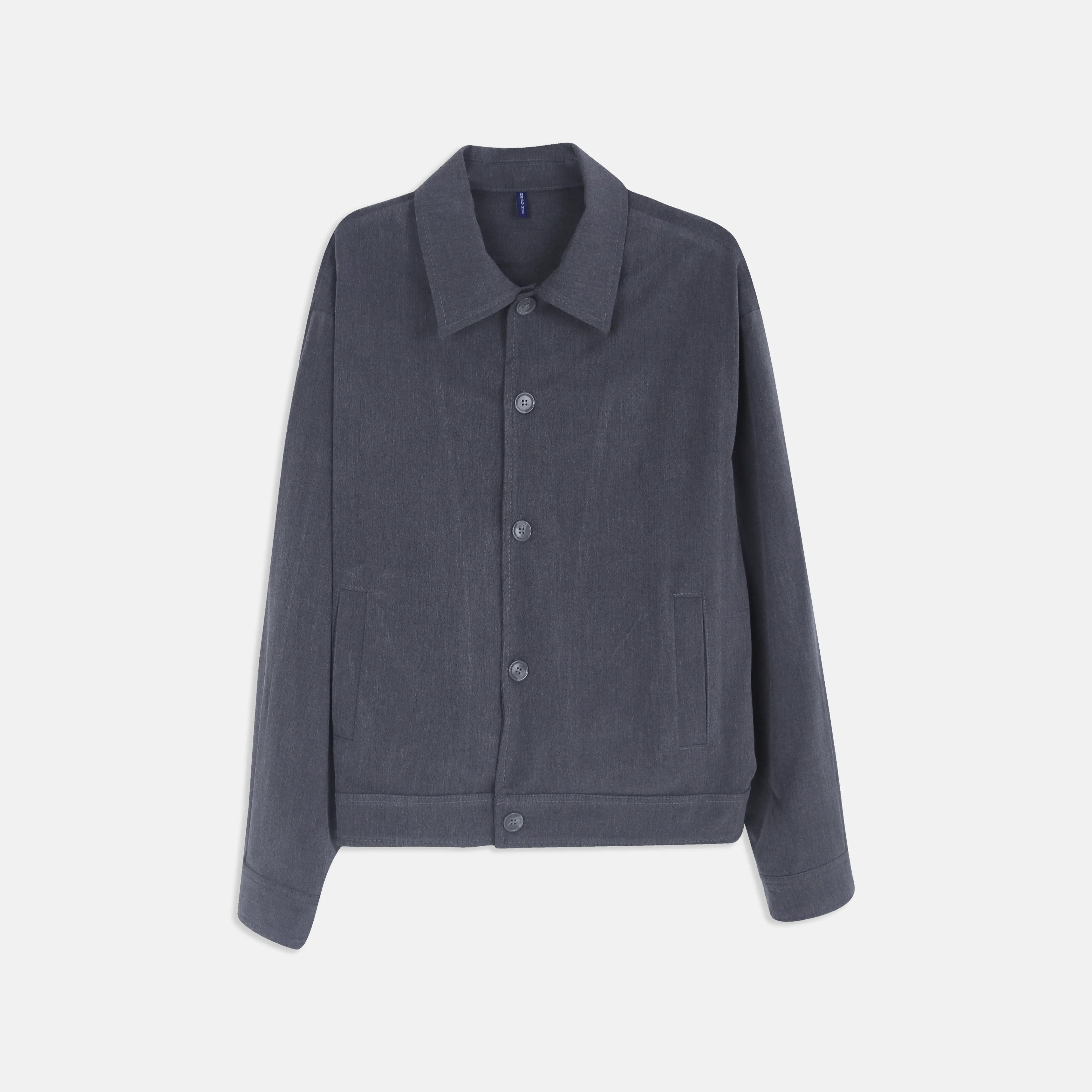 جاكيت رجالي مطاطي بأزرار أمامية Thumbnail 1