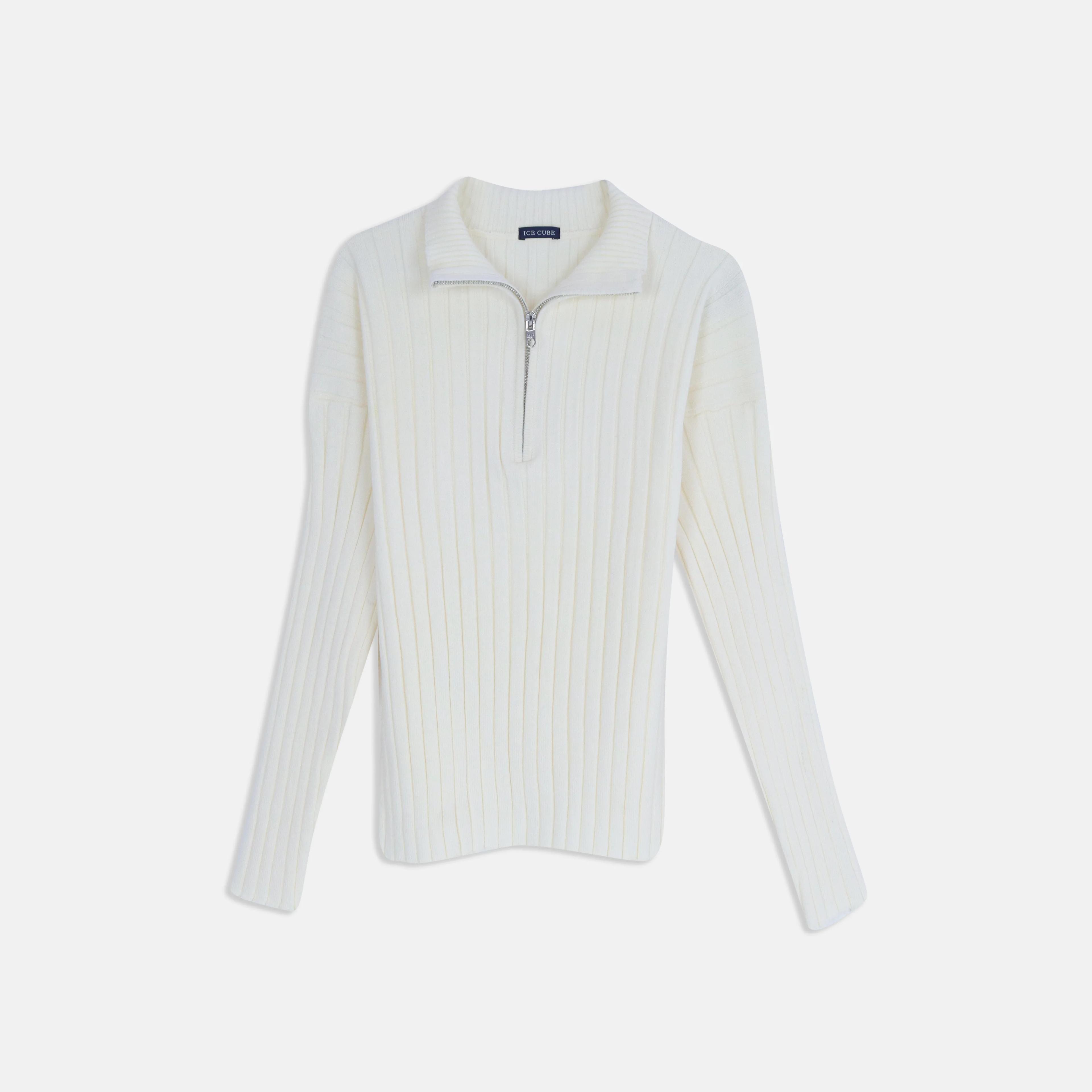 Half-Zip Knit Sweatshirt Thumbnail 1