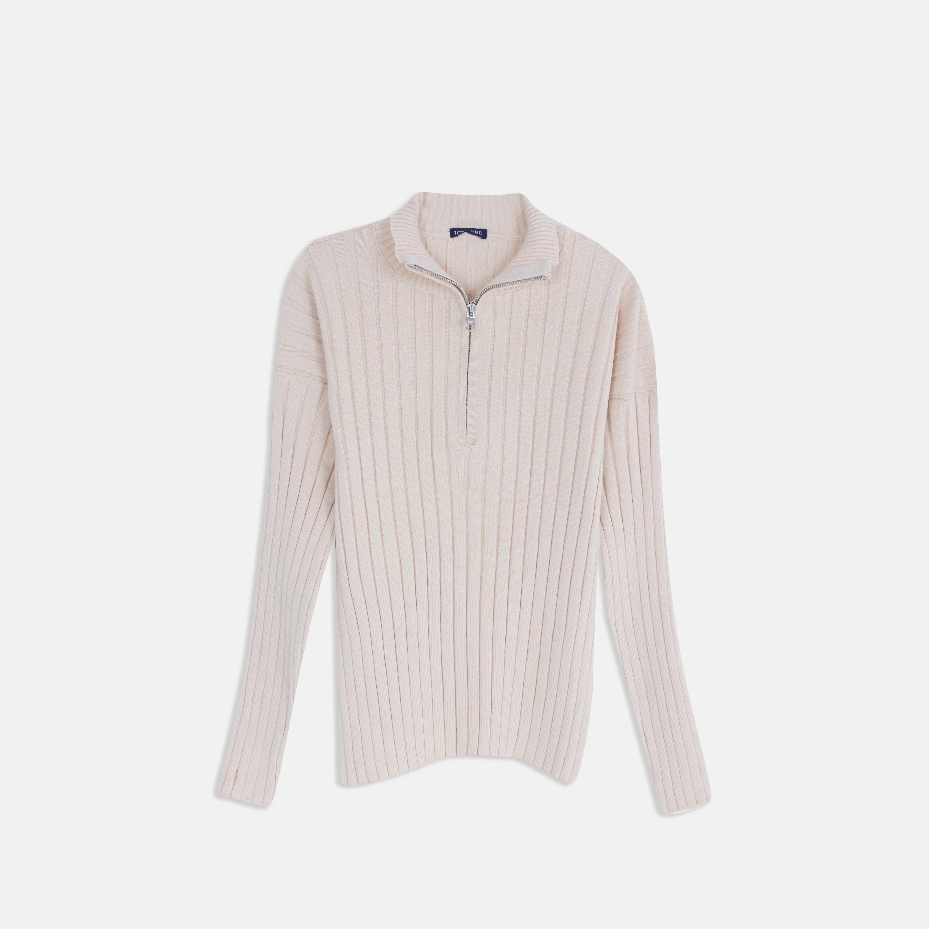 Half-Zip Knit Sweatshirt Thumbnail 1