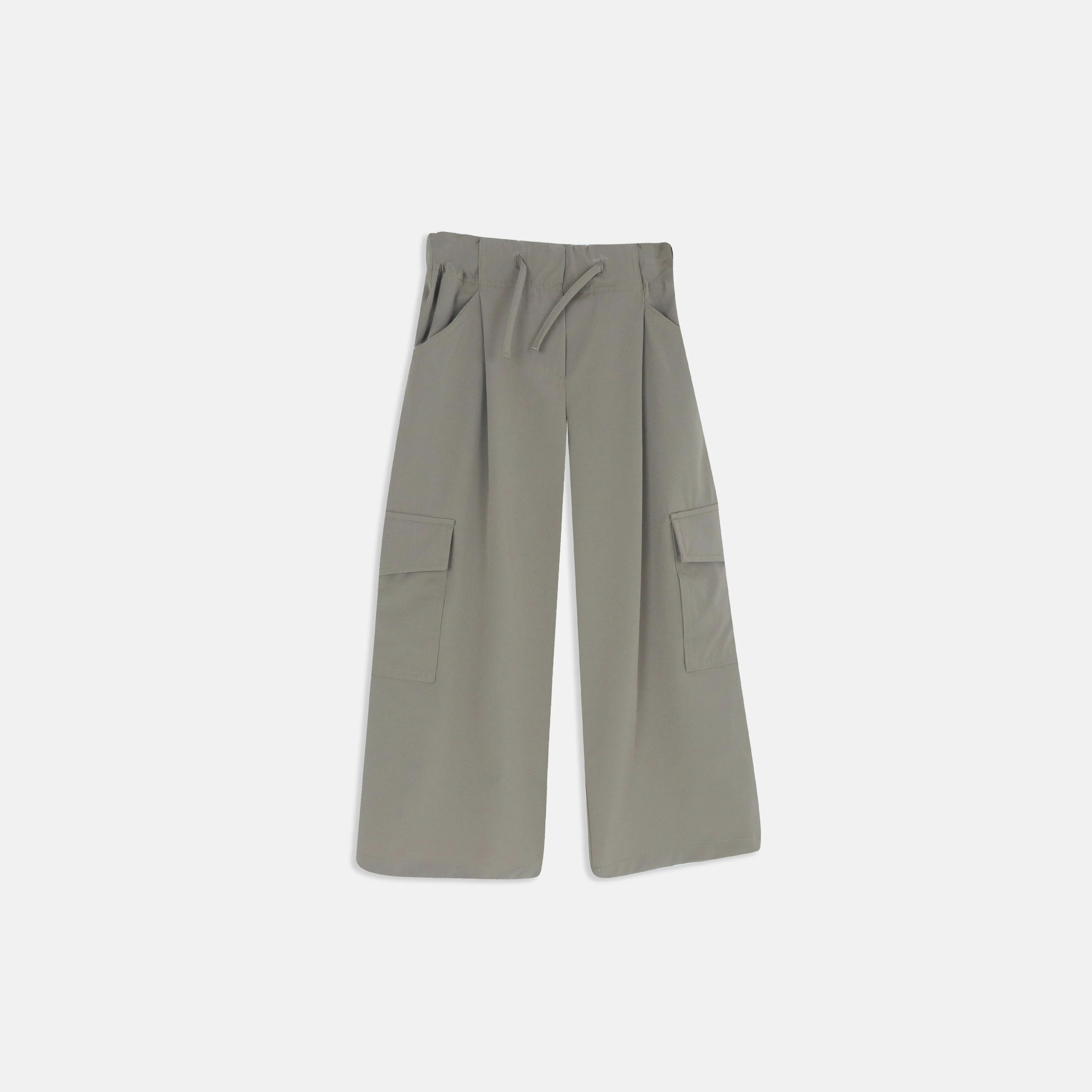 بنطلون رياضي مطاطي من مزيج القطن للبنات Thumbnail 1