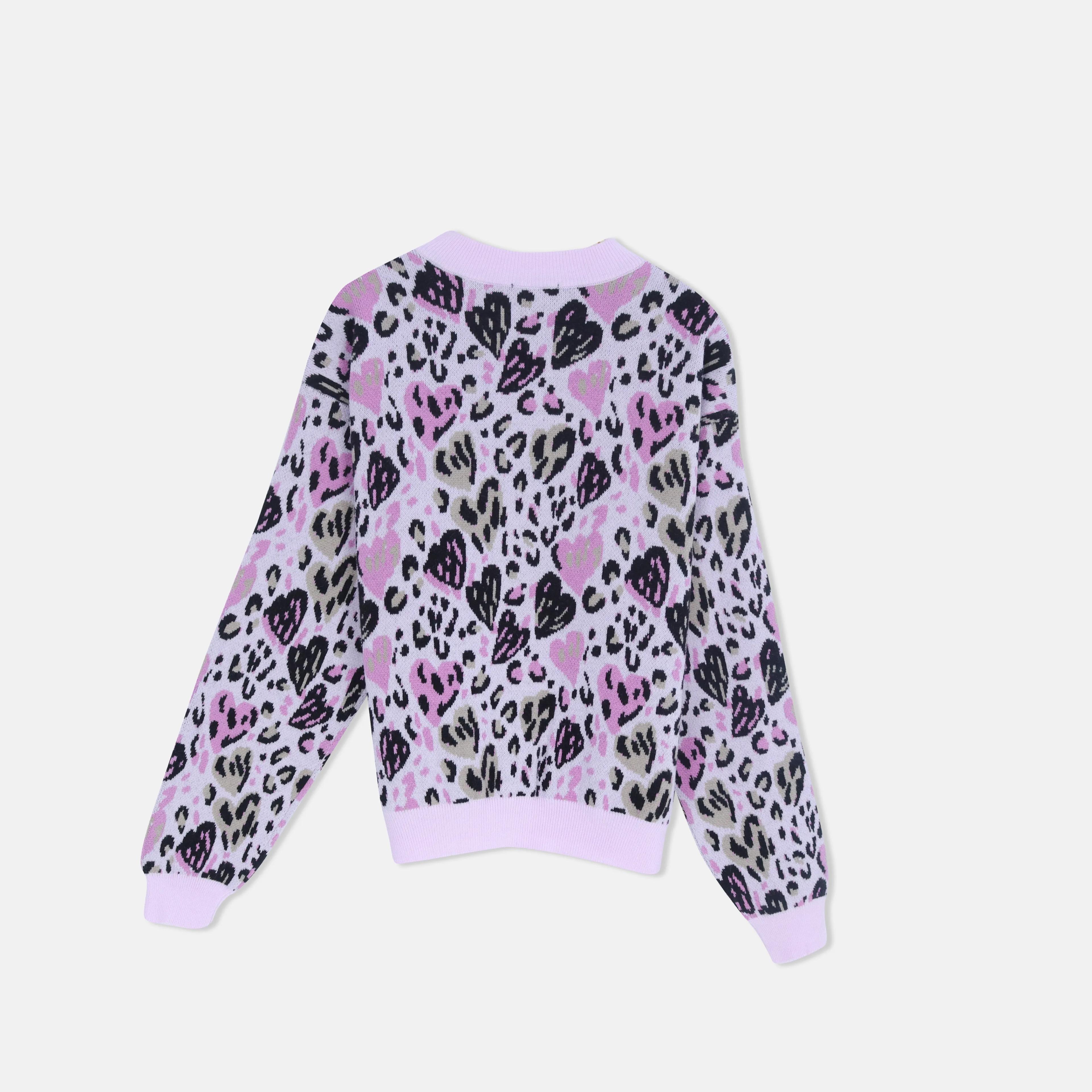 سترة قطنية مريحة للبنات - أكمام مخططة متباينة Thumbnail 4