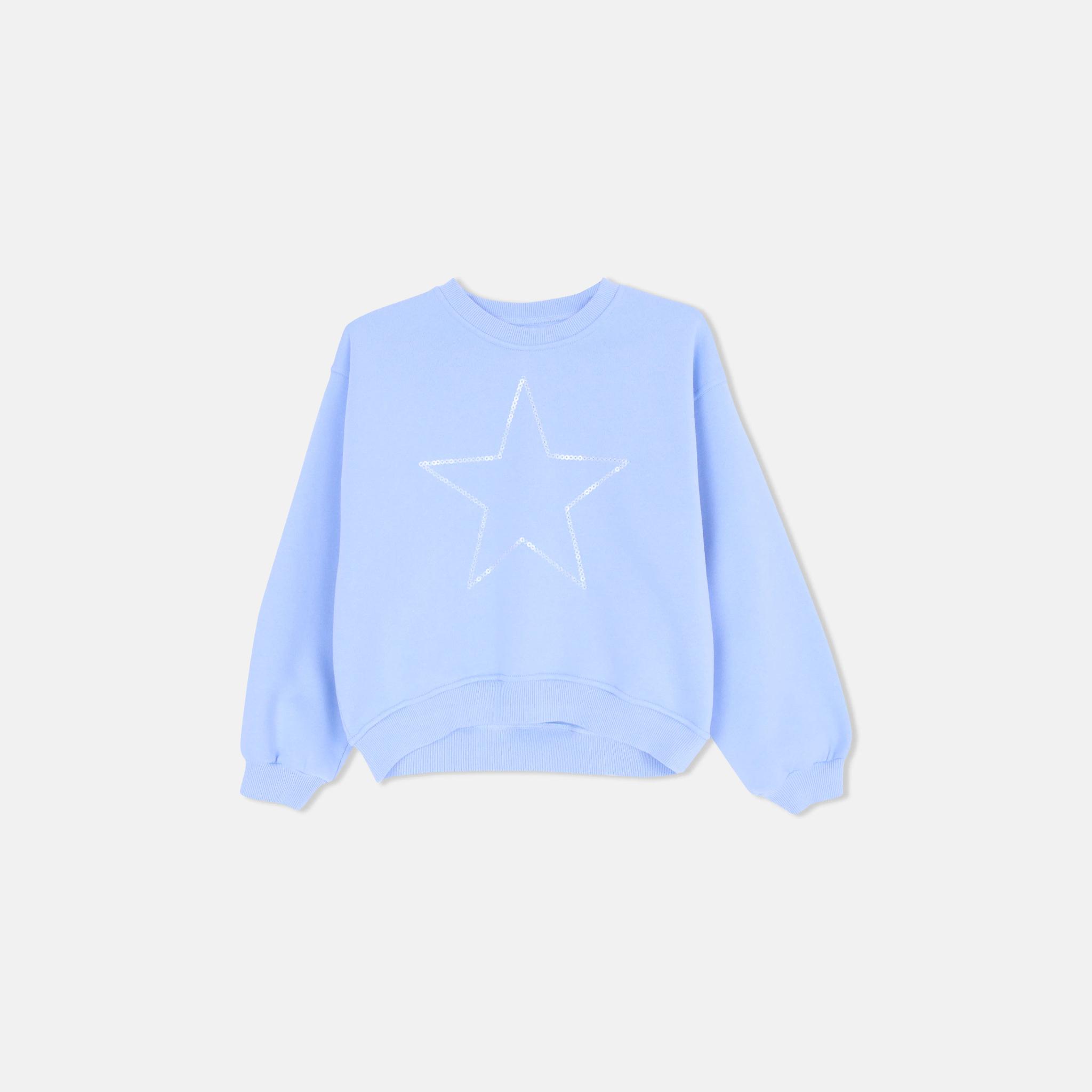 سويت شيرت بطبعة جرافيكية للبنات alternative product image