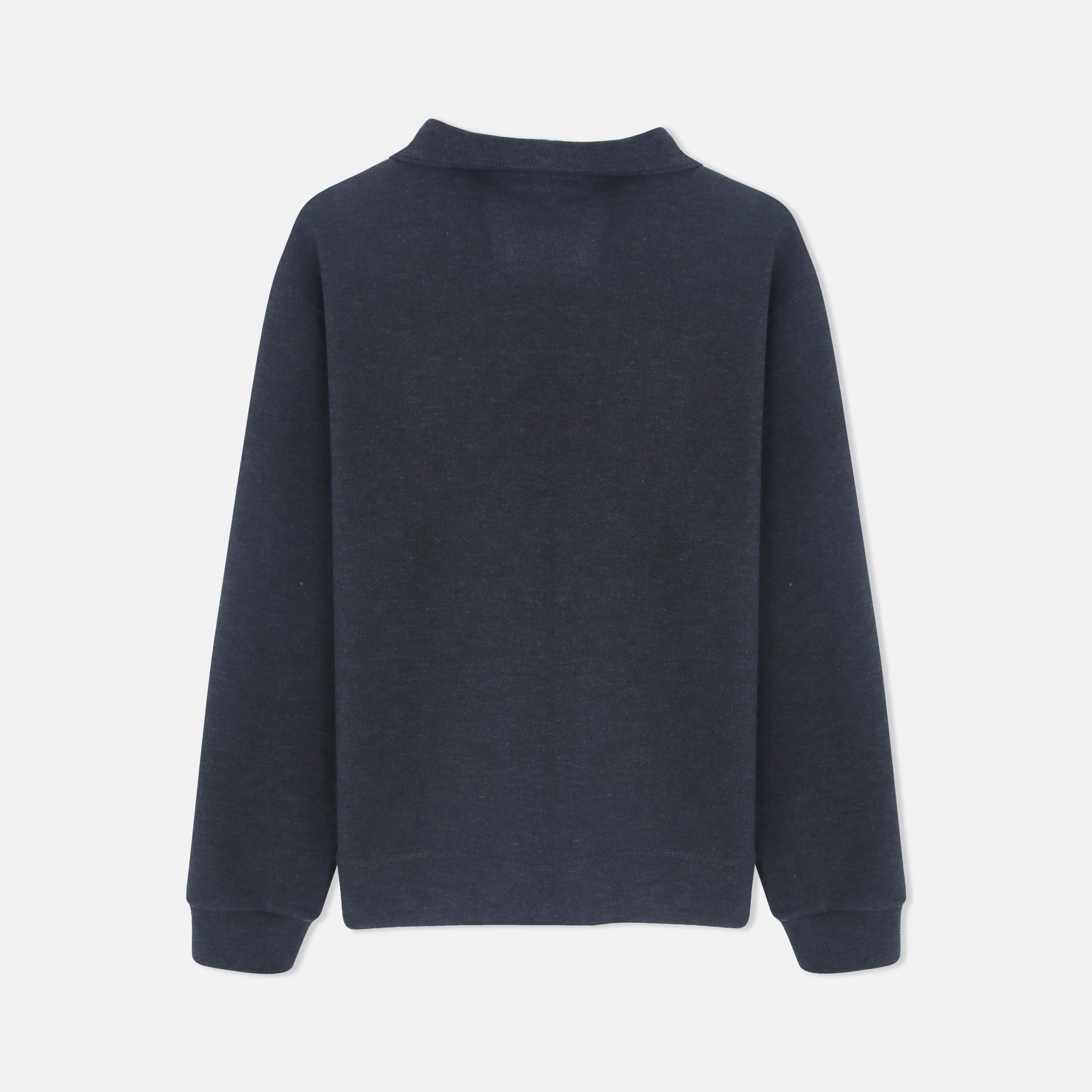 هودي رجالي رمادي بنص سحاب Thumbnail 3