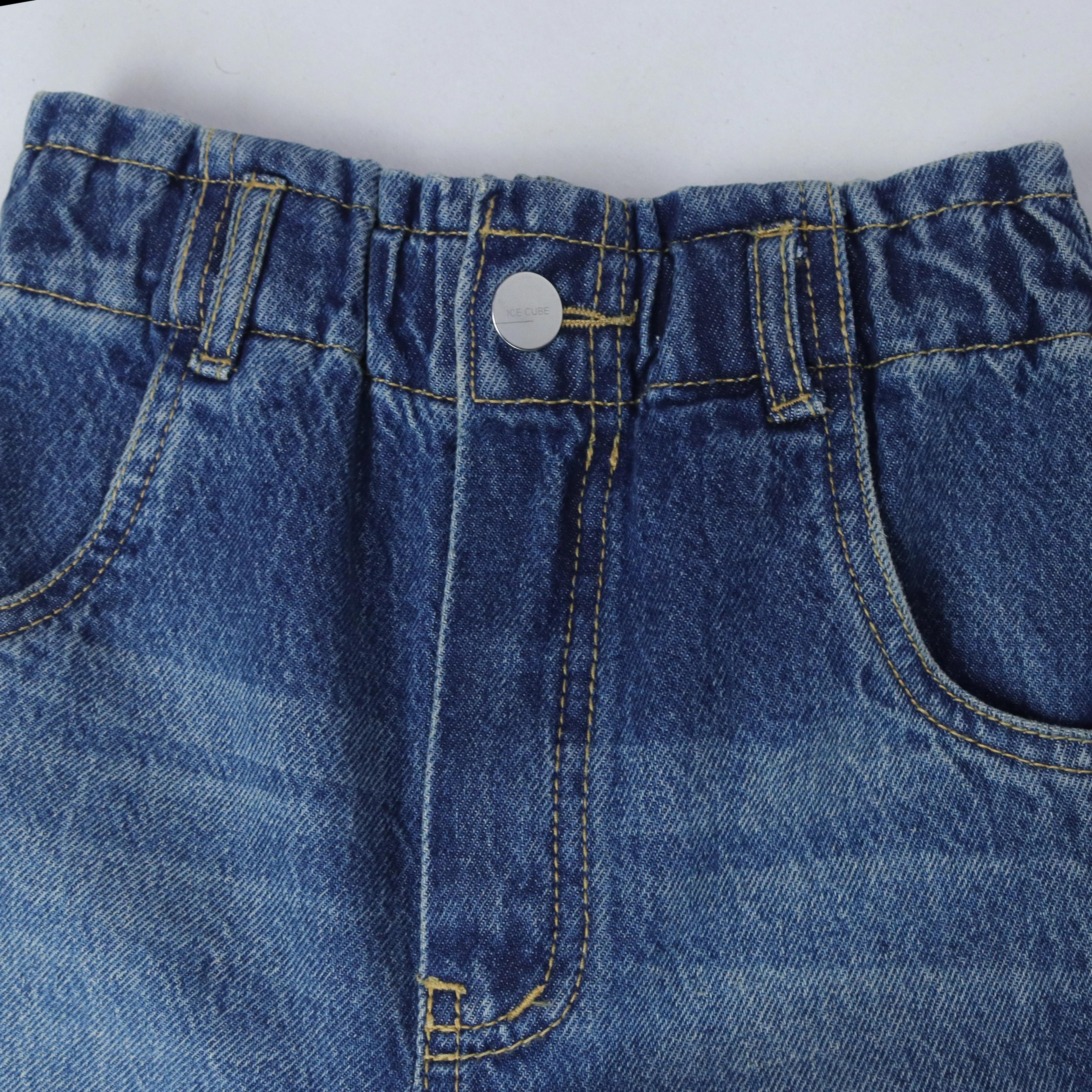 بنطلون جينز ناعم للبنات بقصّة كلاسيكية Thumbnail 2