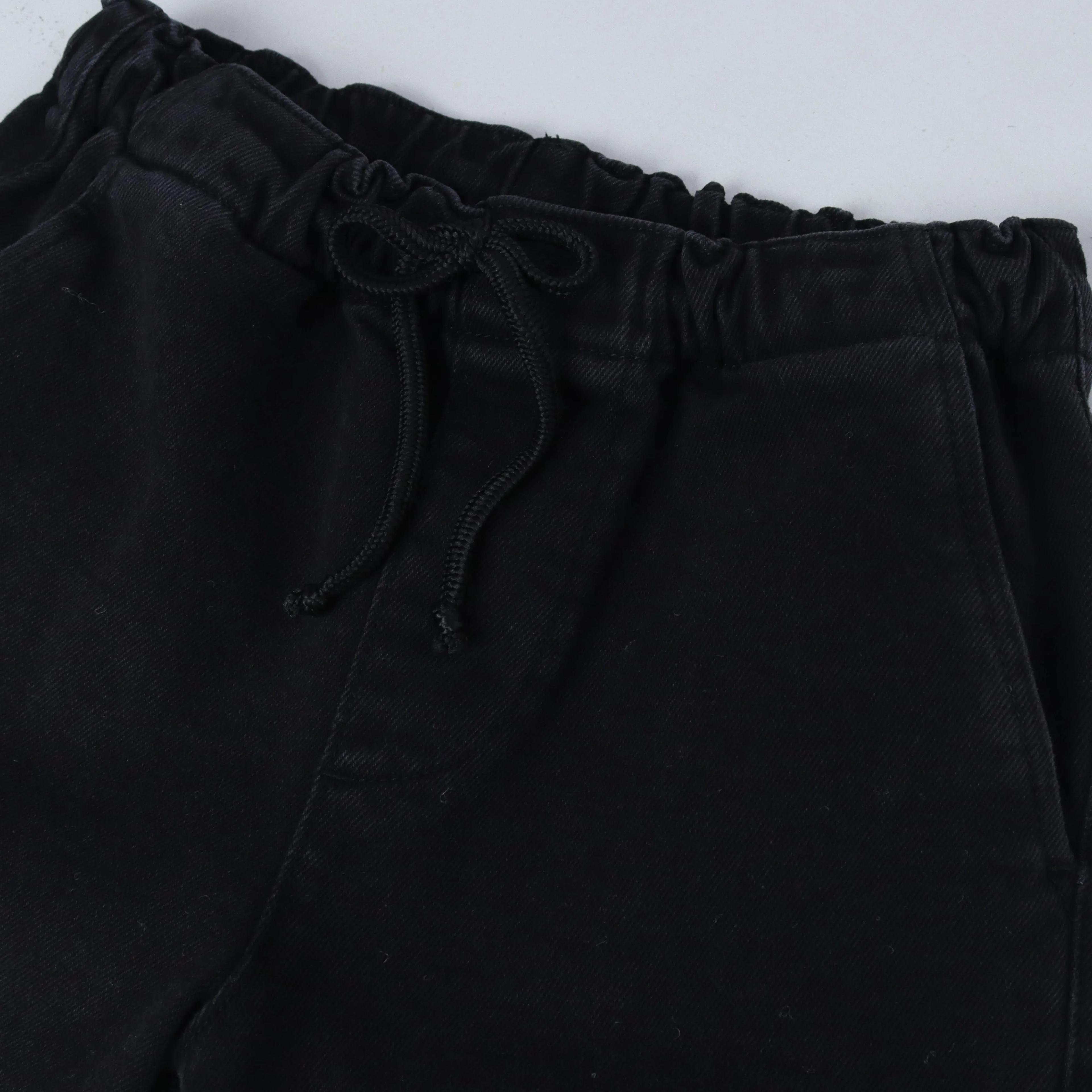 بنطلون جينز أسود مطاطي بقصة ضيقة للأولاد Thumbnail 2